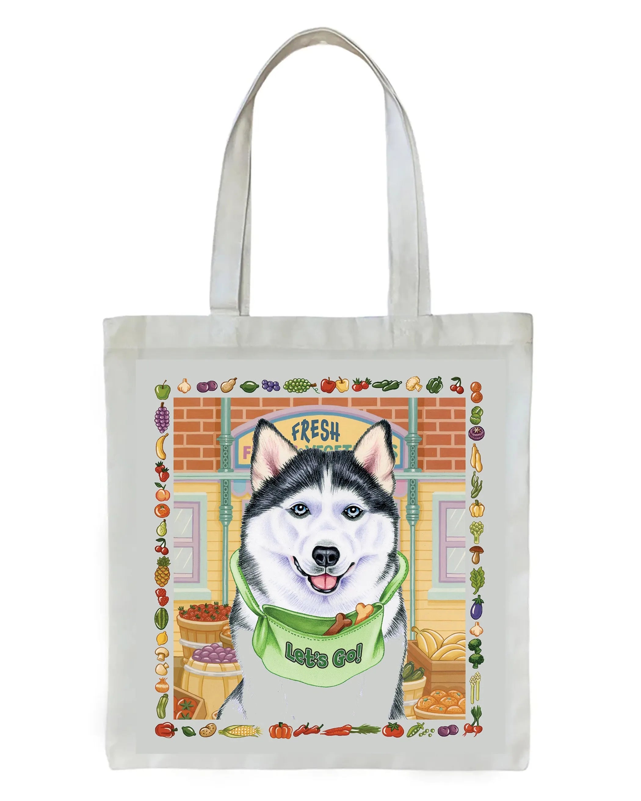 Siberian Husky - Tomoyo Pitcher   Dog Breed Tote Bags
