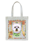 Westie - Tomoyo Pitcher   Dog Breed Tote Bags