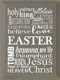 Easter Wordle Wood Sign