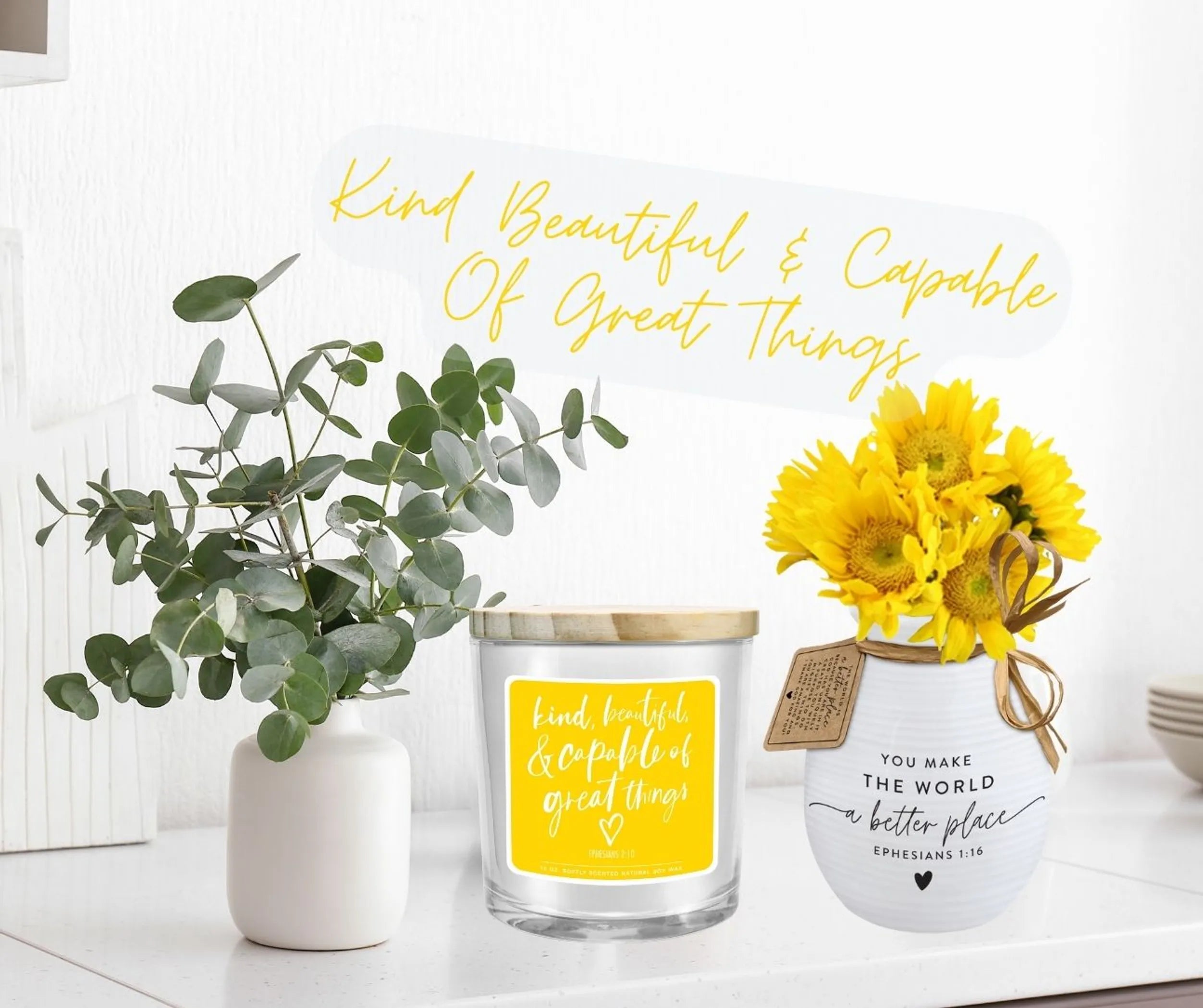 Soy Candle Capable Of Great Yellow 13Oz