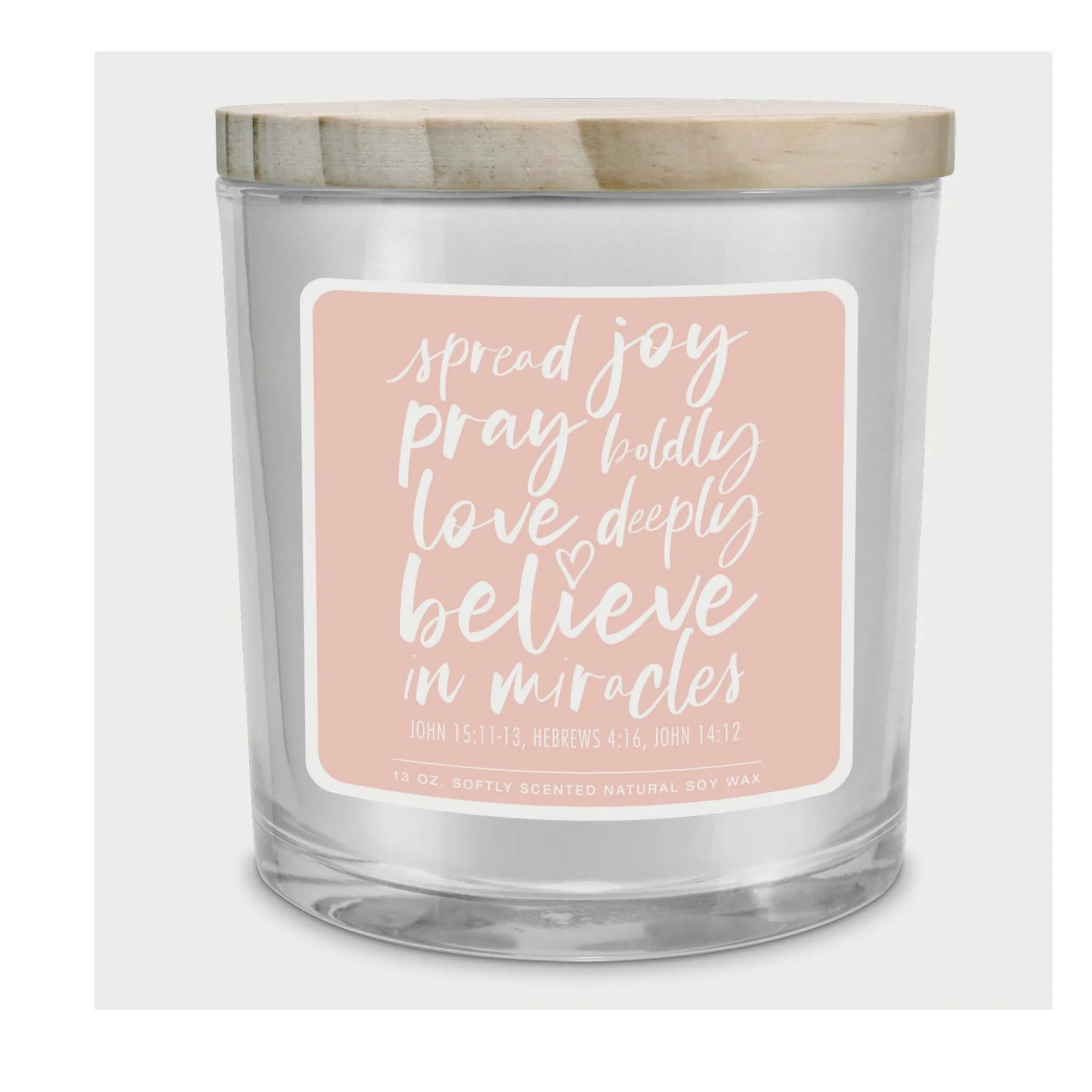 Soy Candle Spread Joy Pray Boldly 13Oz