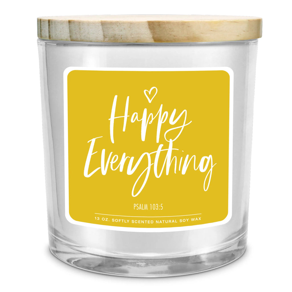 Soy Candle Happy Everything Yellow 13Oz