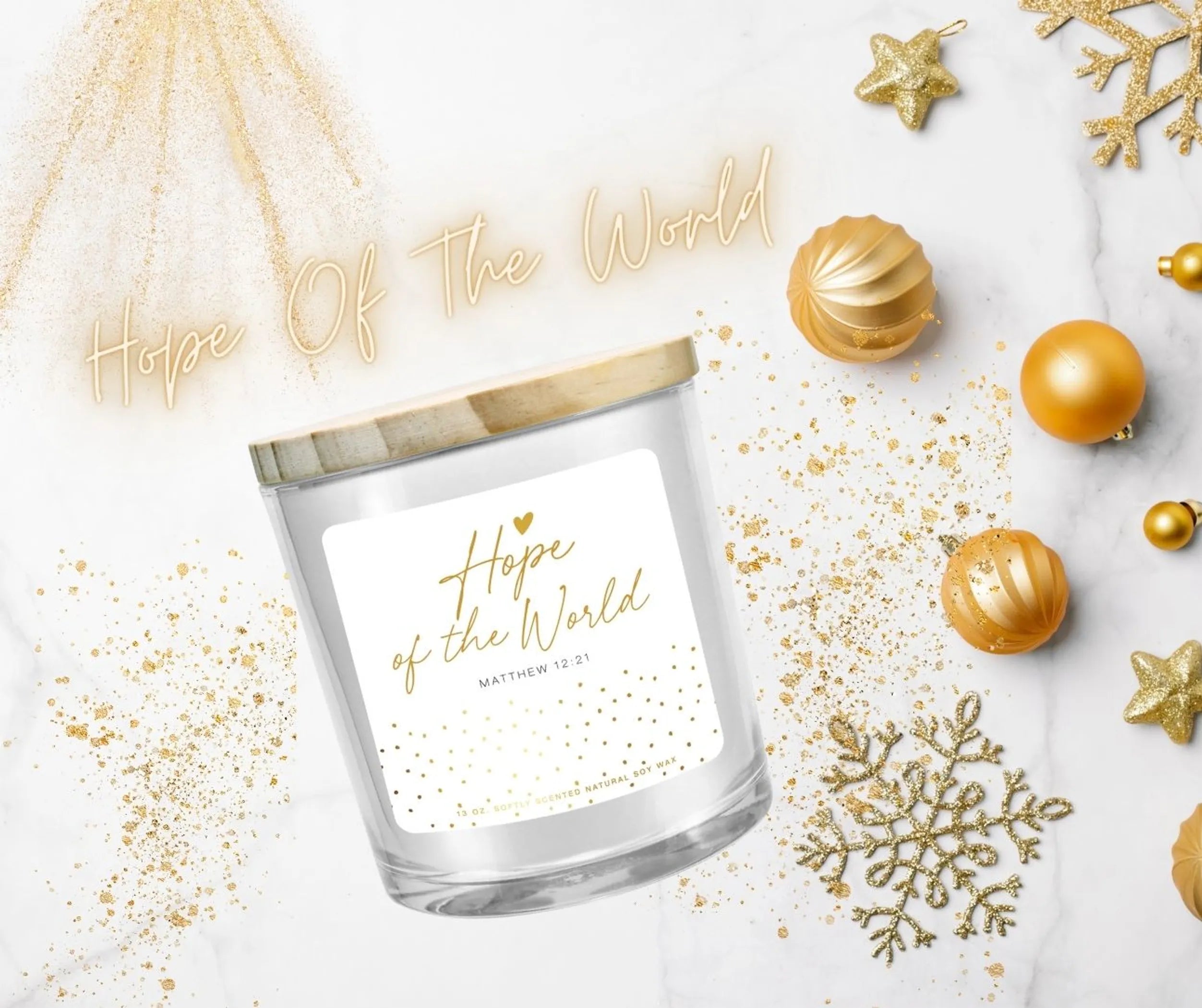 Soy Candle Hope Of The World 13Oz