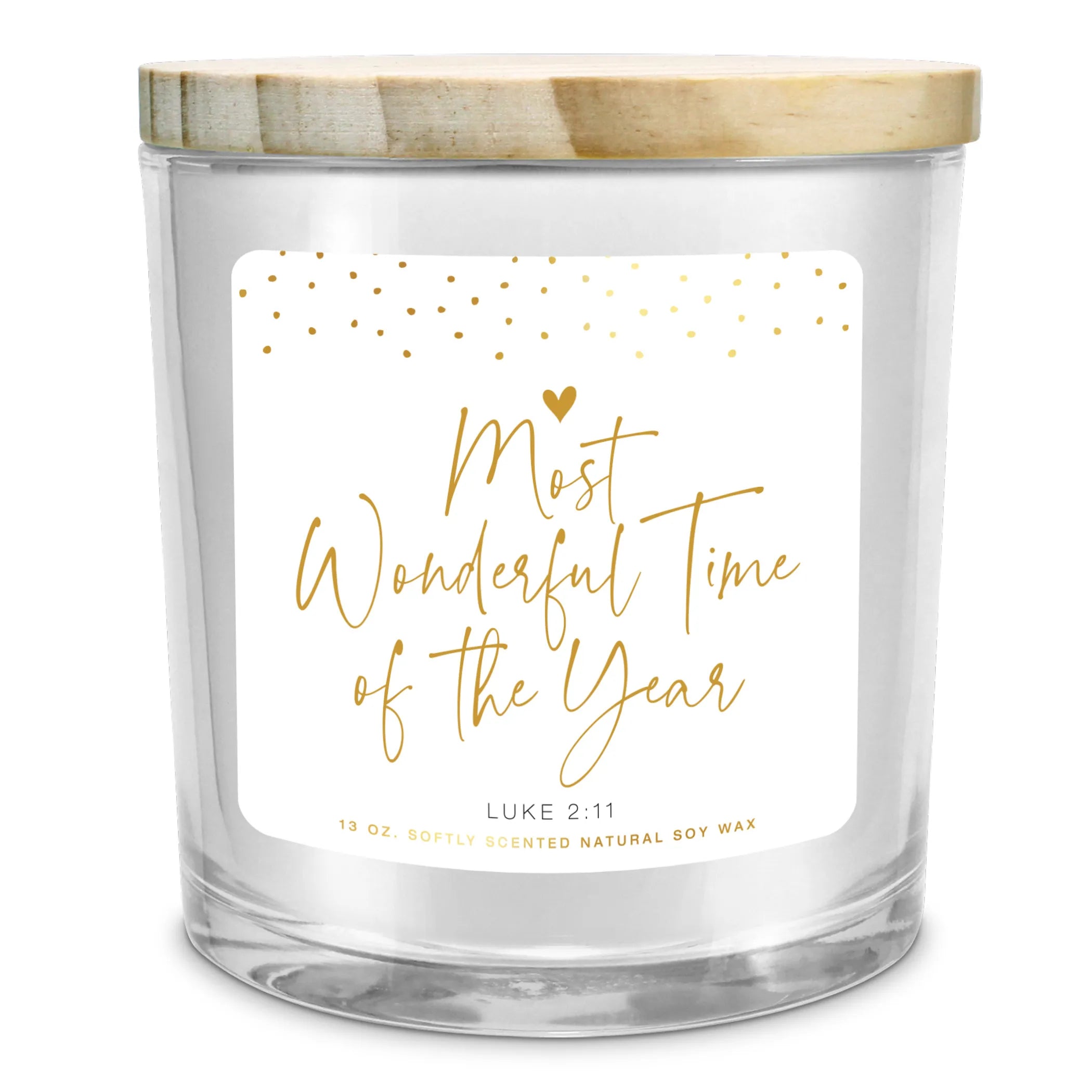 Soy Candle Most Wonderful Time Year 13Oz