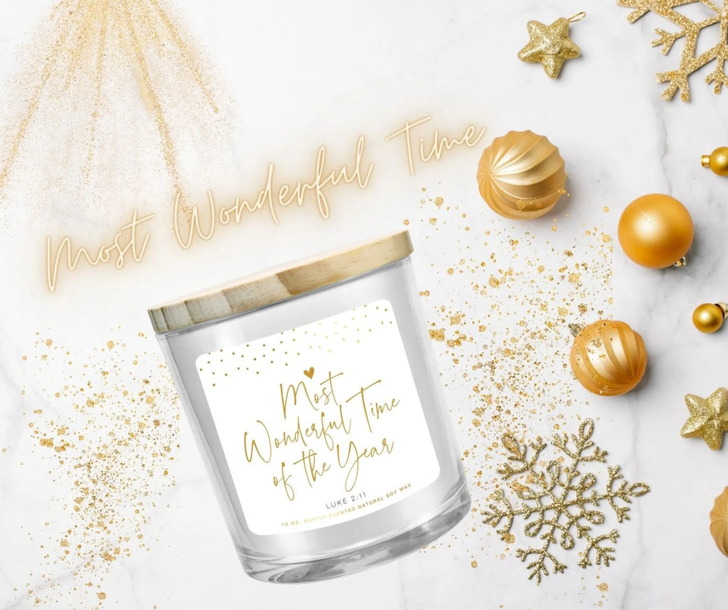 Soy Candle Most Wonderful Time Year 13Oz