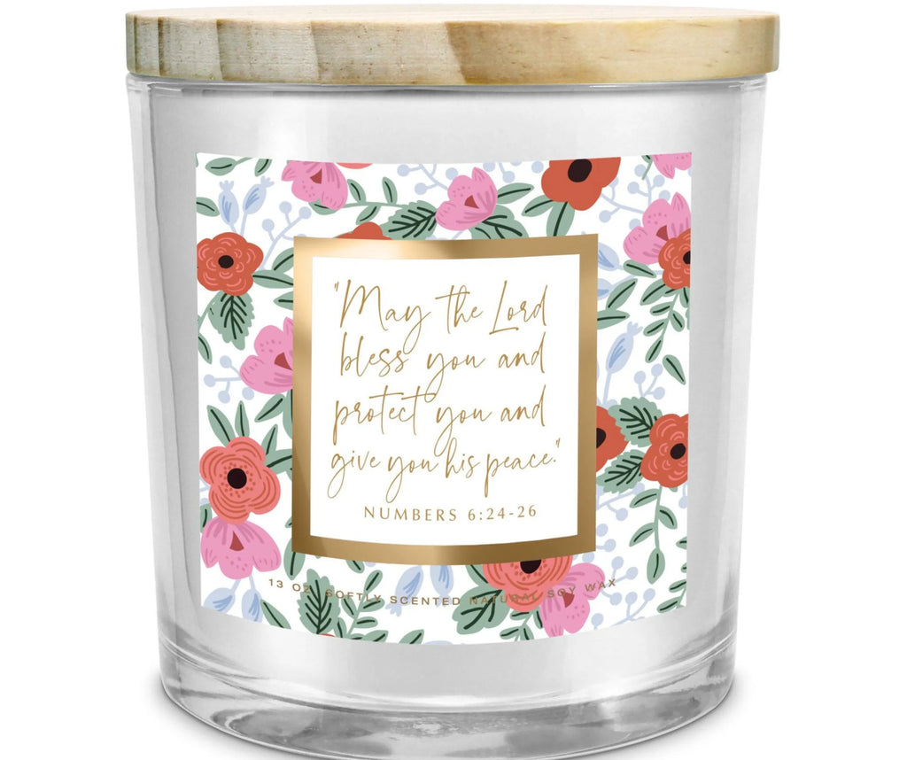 Soy Candle Floral May The Lord Bless You