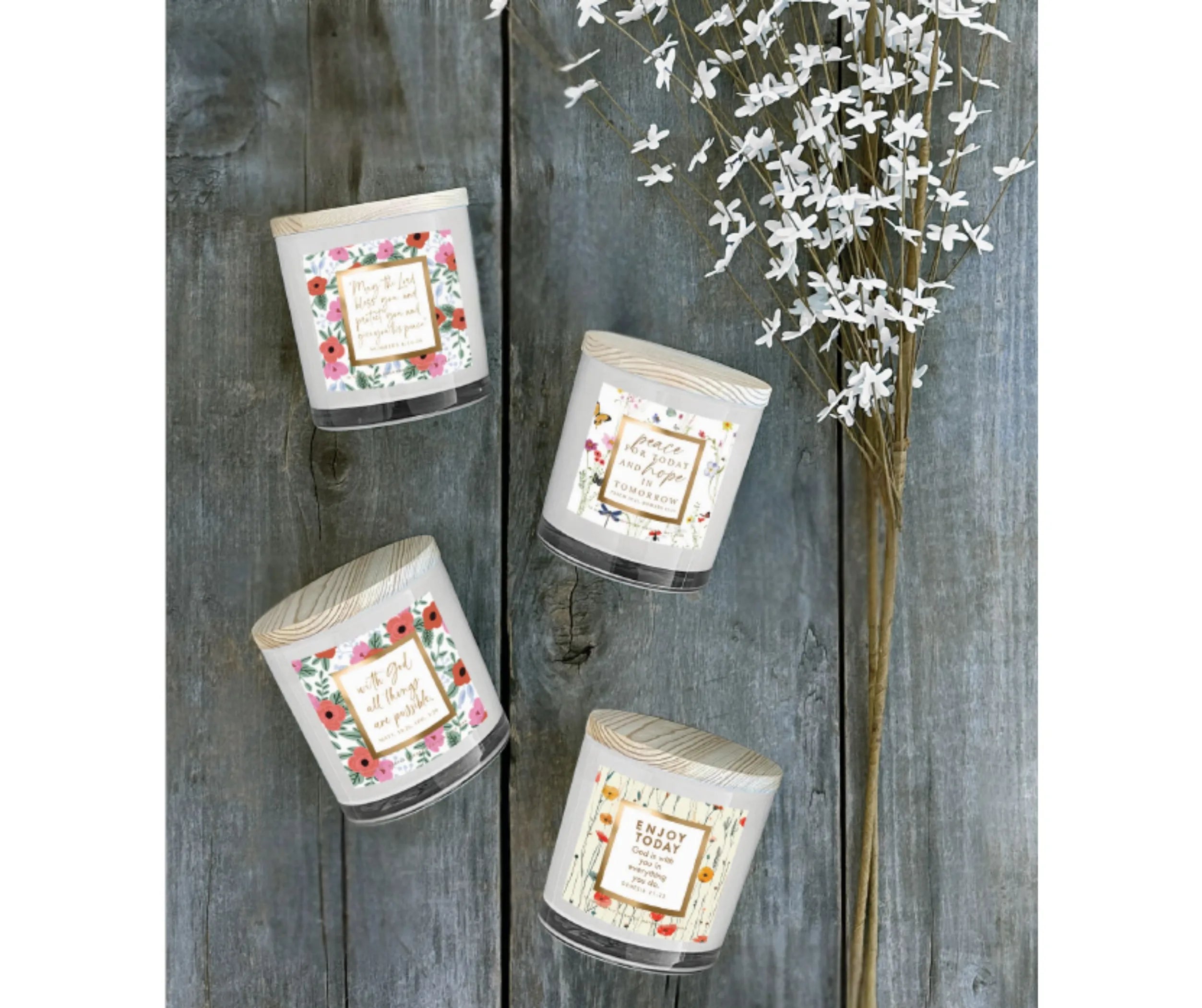 Soy Candle Floral May The Lord Bless You