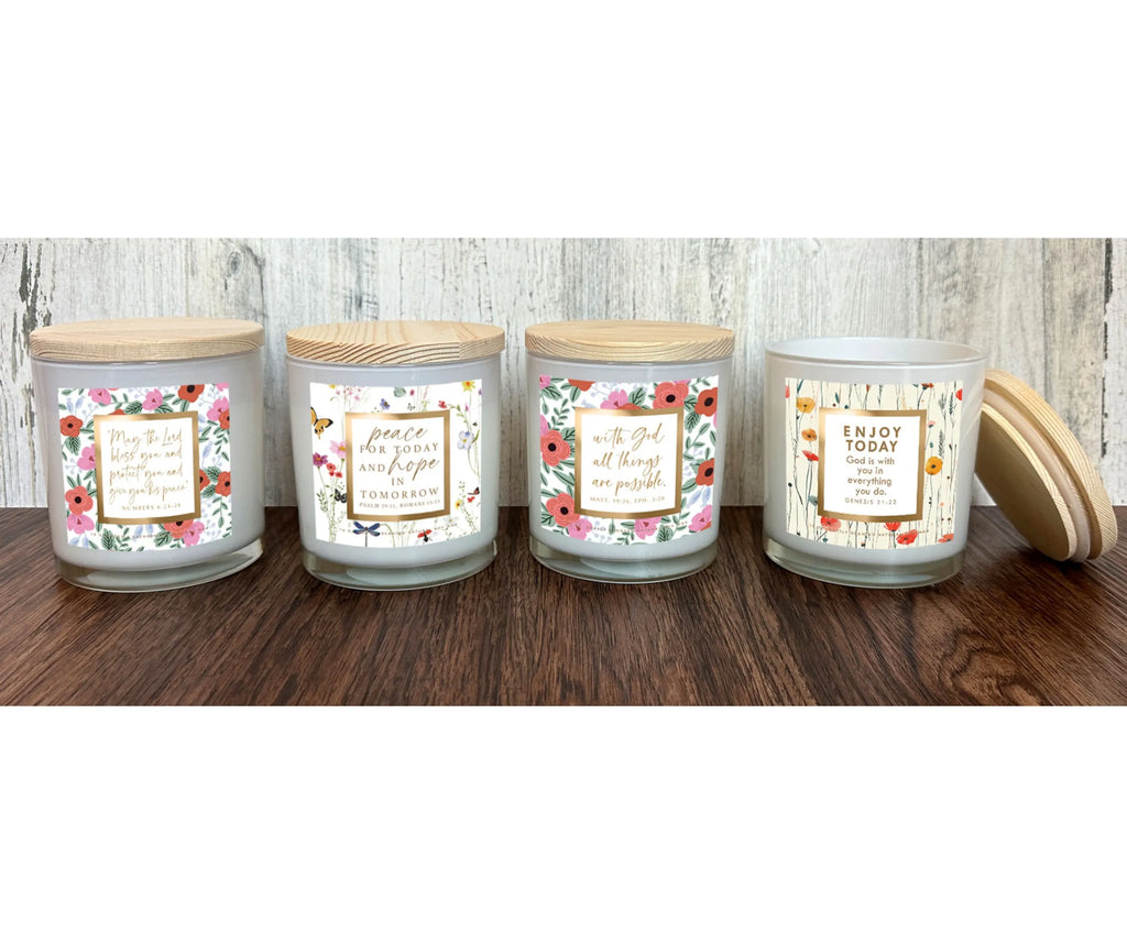 Soy Candle Floral With God All Things