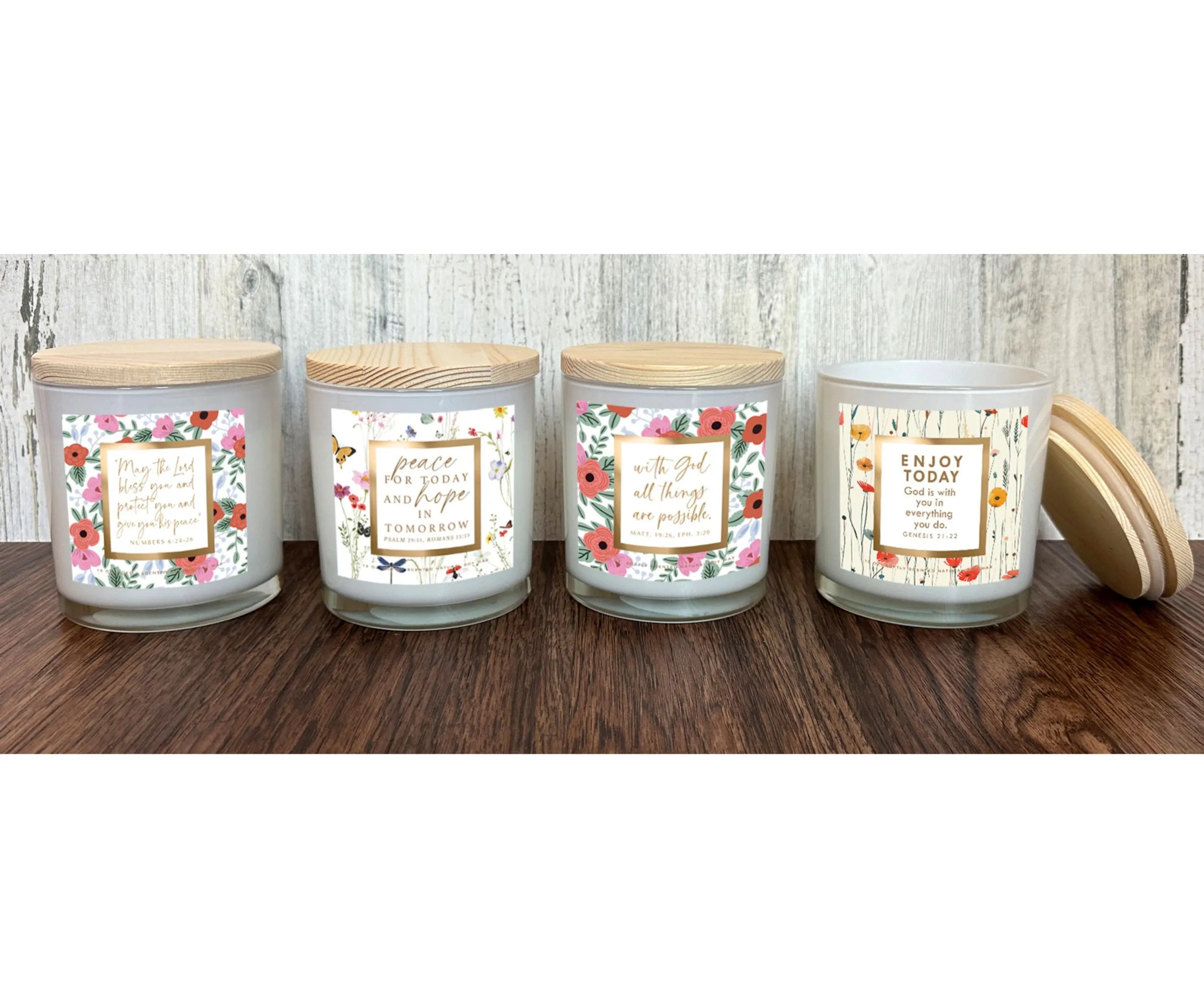 Soy Candle Floral With God All Things
