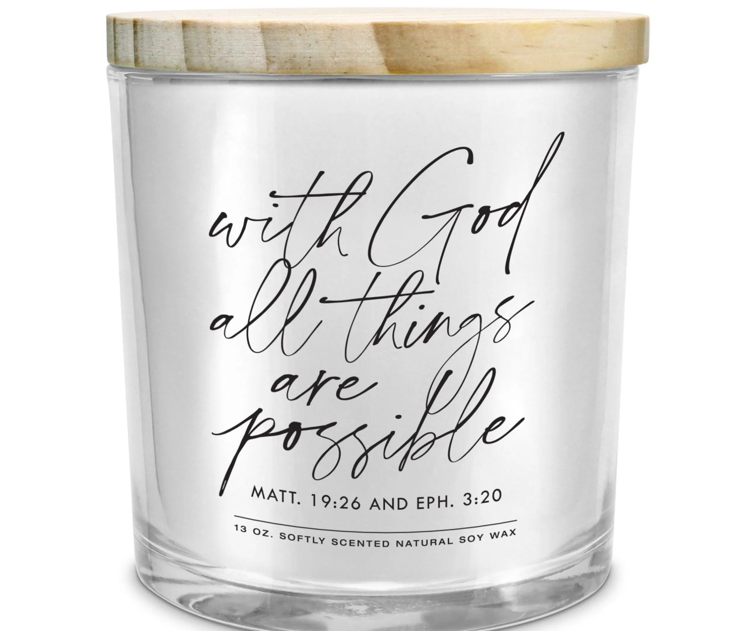 Soy Candle With God All Things Possible