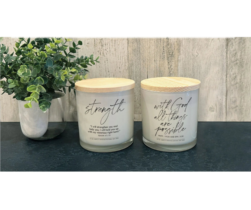 Soy Candle With God All Things Possible