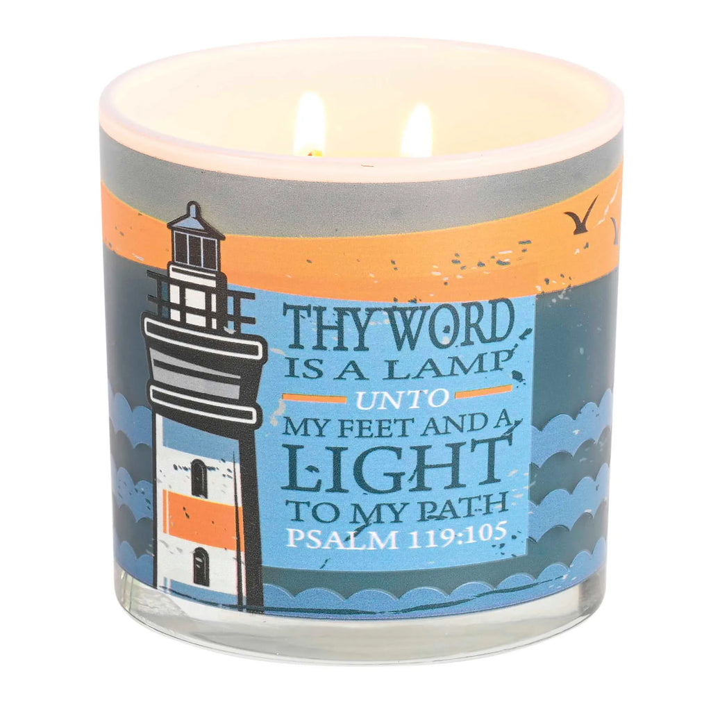Soy Candle Lighthouse Your Word Is 13 Oz
