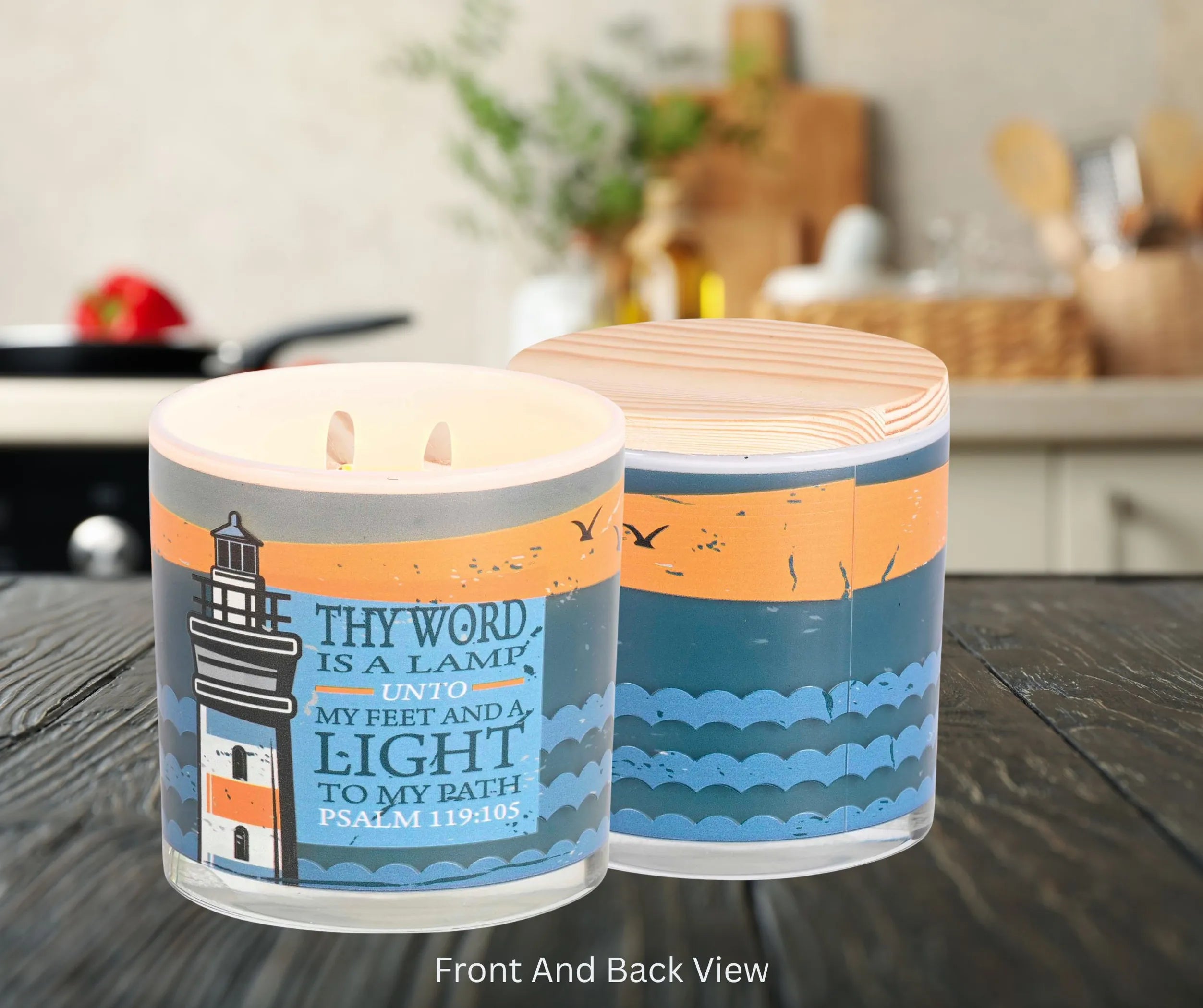 Soy Candle Lighthouse Your Word Is 13 Oz