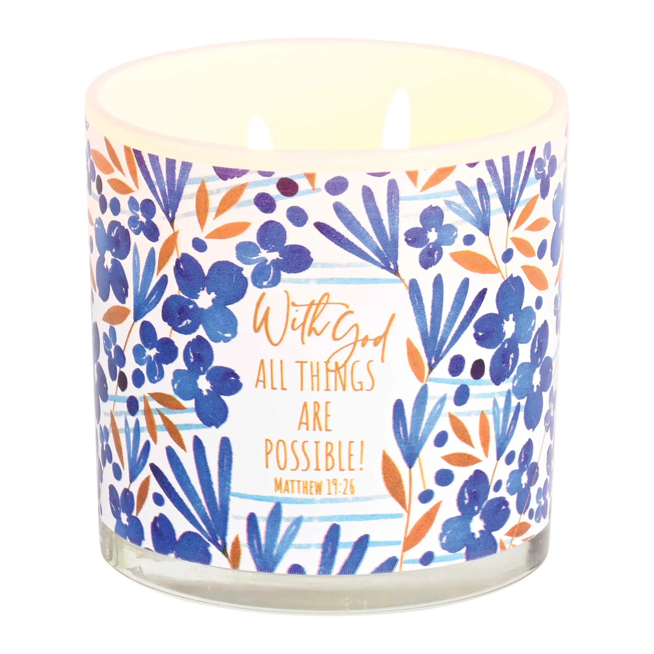 Soy Candle With God All Things 13 Oz
