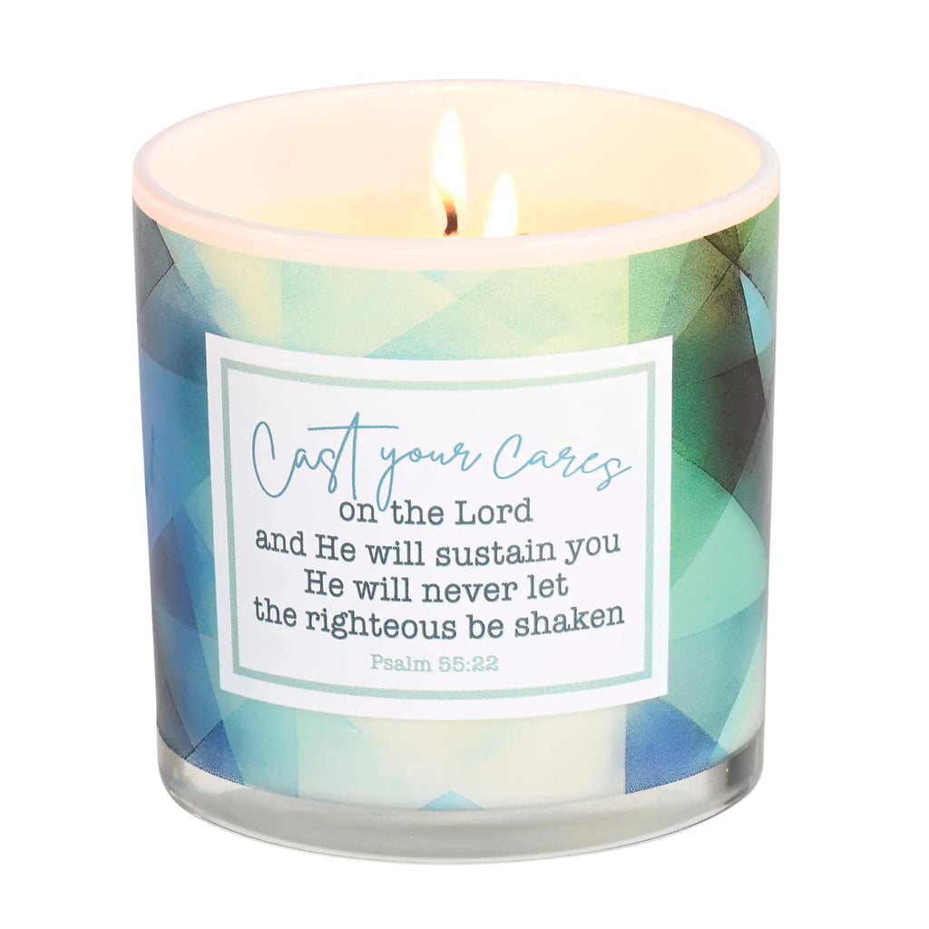 Soy Candle Cast Your Cares On Lord 13 Oz
