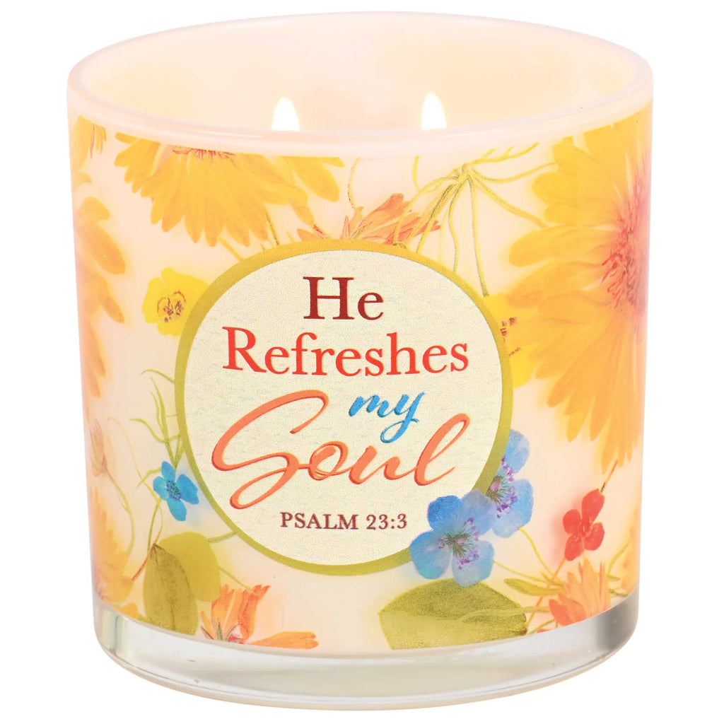 Soy Candle He Refreshes My Soul