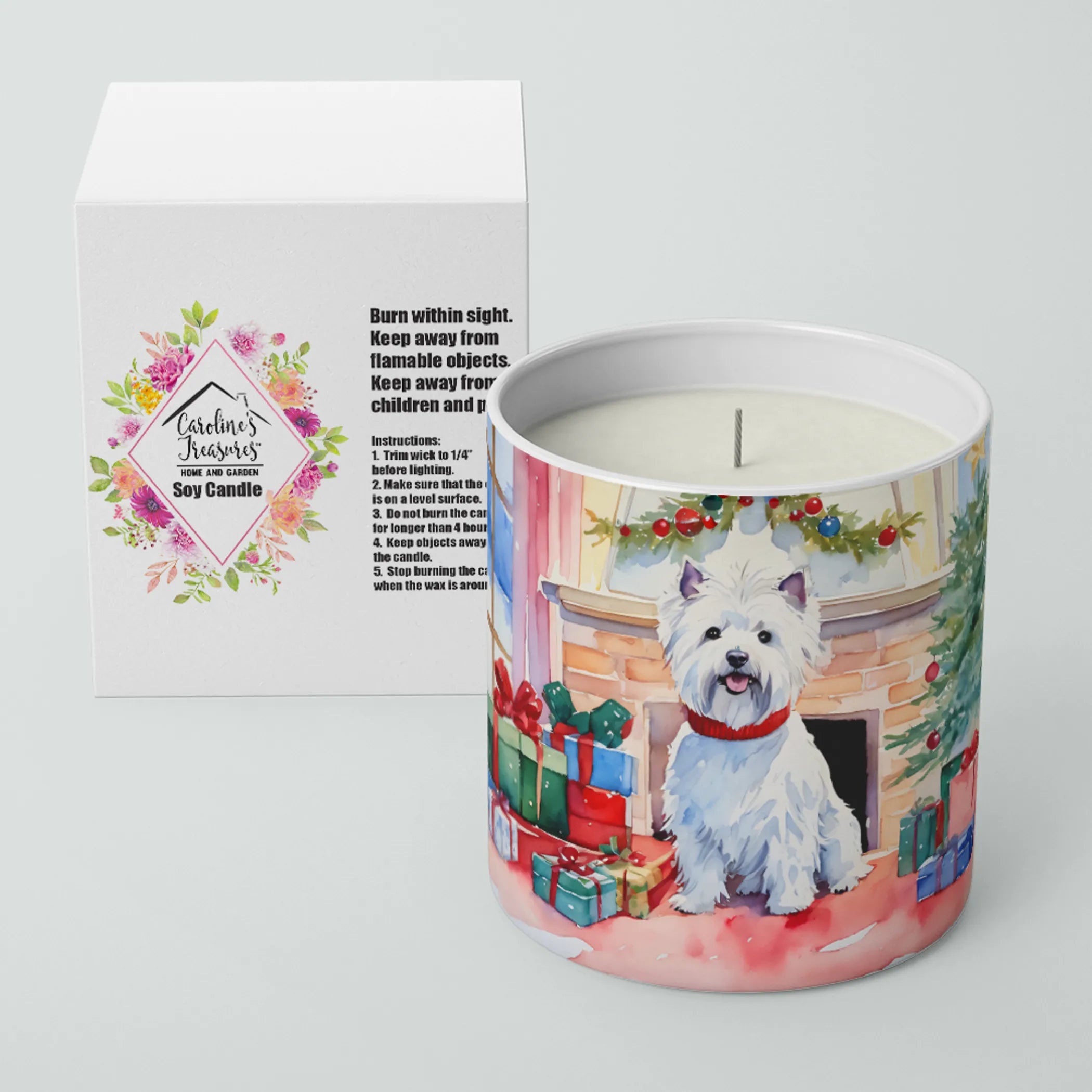 Welsh Springer Spaniel Cozy Christmas Decorative Soy Candle