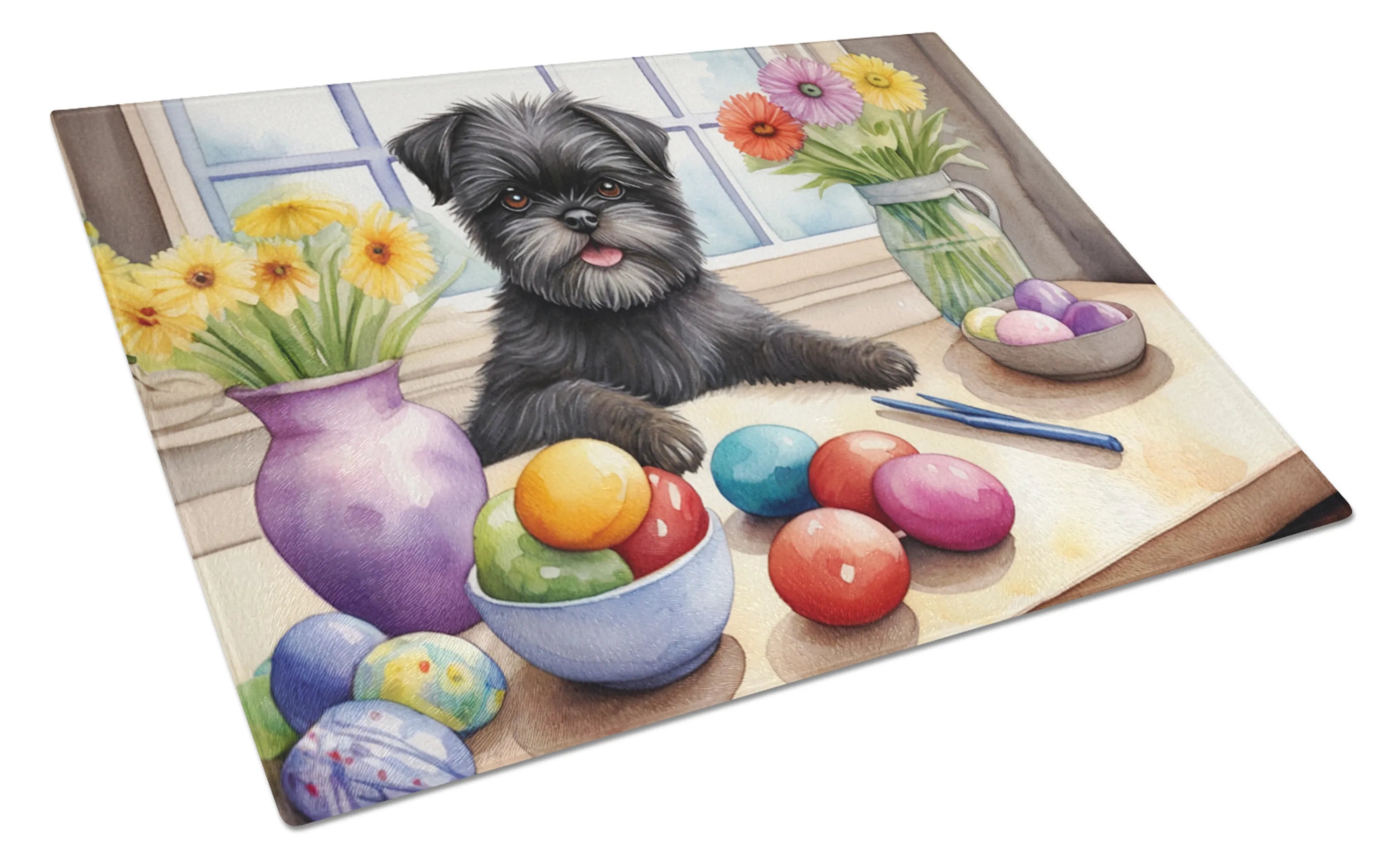 Decorating Easter Glass Cutting Board - Size: LARGE | Pack Of: 1 | Collection name: Decorating easter