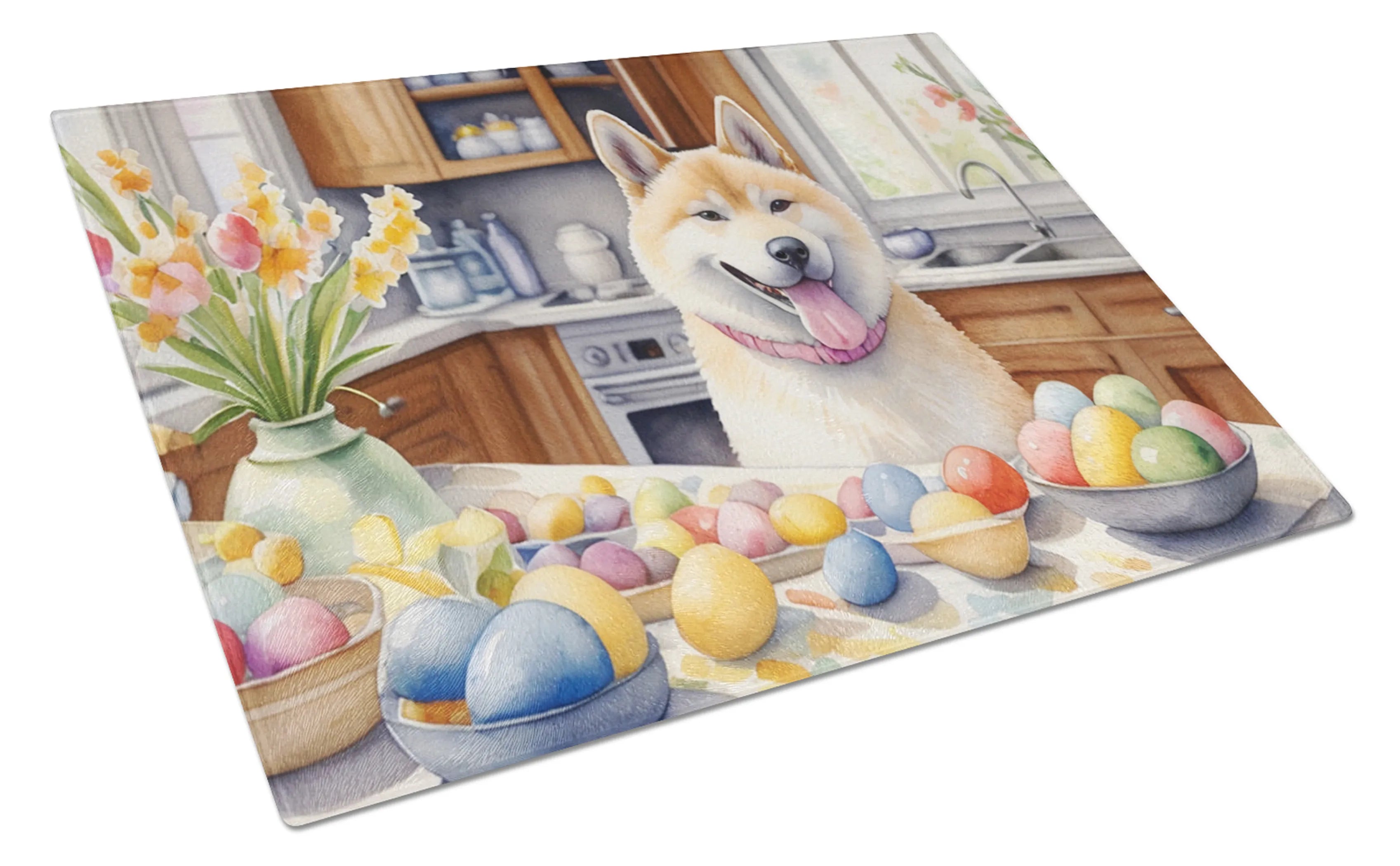 Decorating Easter Glass Cutting Board - Size: LARGE | Pack Of: 1 | Collection name: Decorating easter