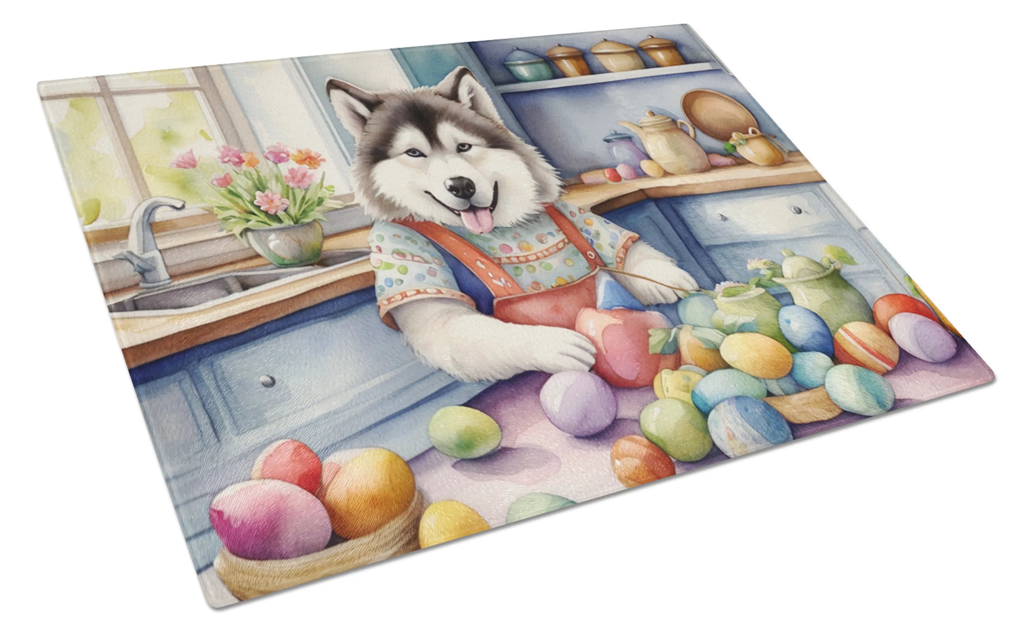 Decorating Easter Glass Cutting Board - Size: LARGE | Pack Of: 1 | Collection name: Decorating easter
