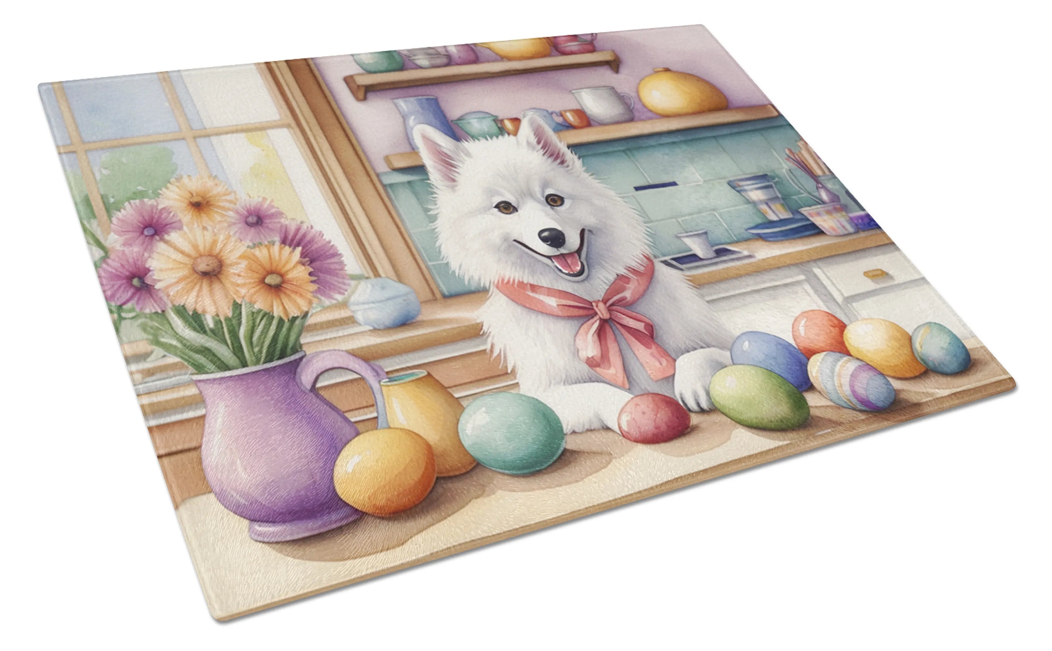 Decorating Easter Glass Cutting Board - Size: LARGE | Pack Of: 1 | Collection name: Decorating easter