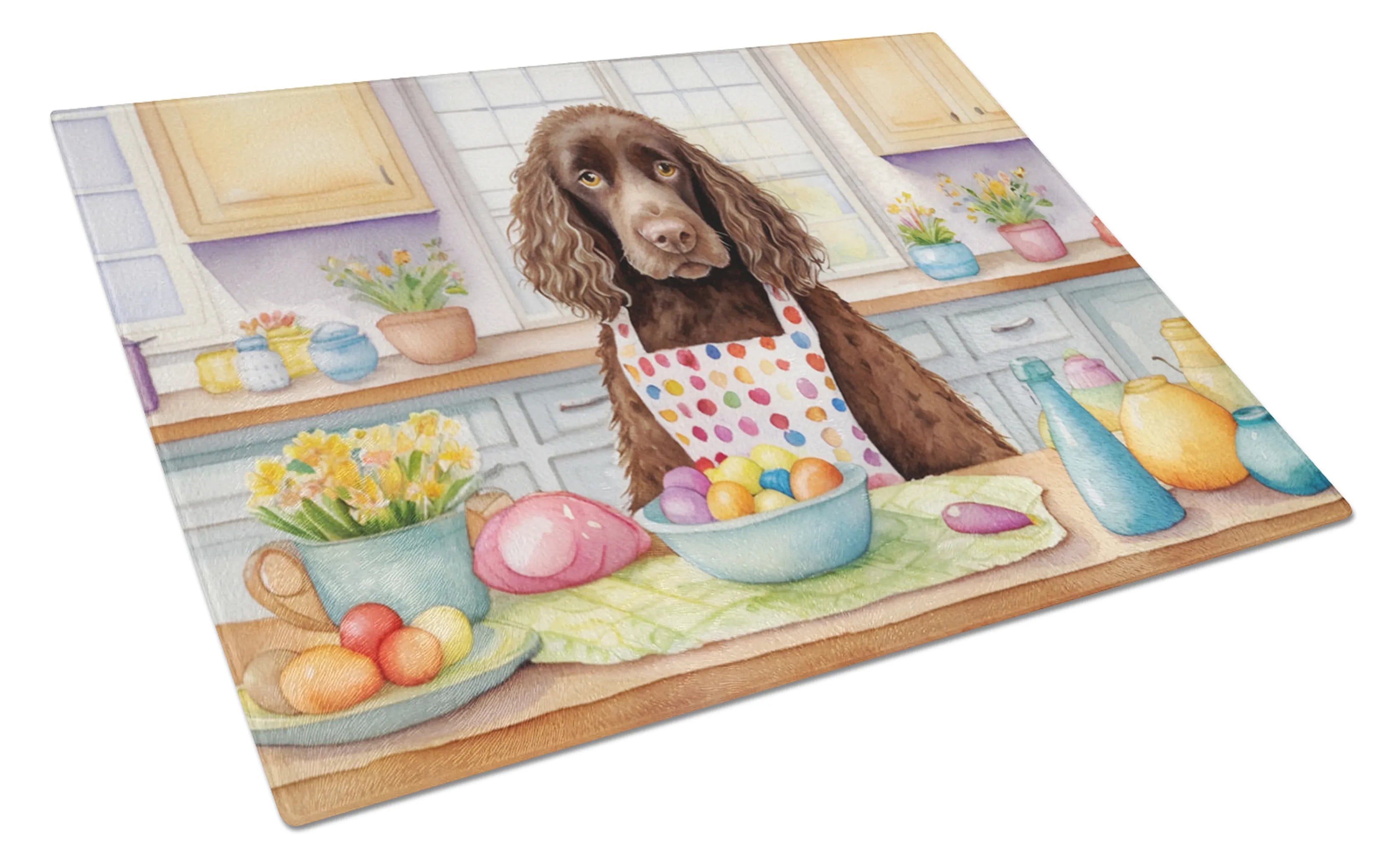 Decorating Easter Glass Cutting Board - Size: LARGE | Pack Of: 1 | Collection name: Decorating easter