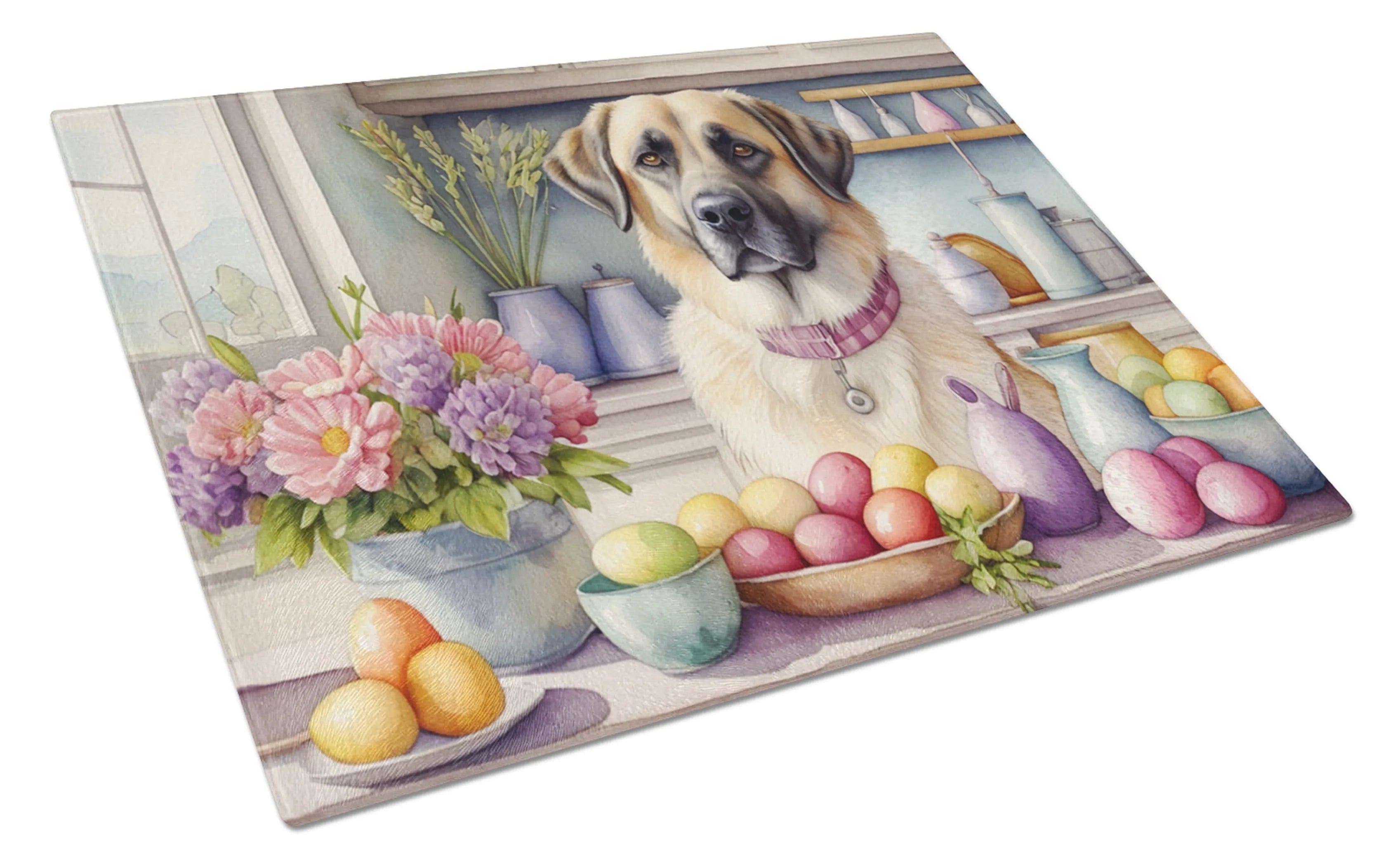Decorating Easter Glass Cutting Board - Size: LARGE | Pack Of: 1 | Collection name: Decorating easter
