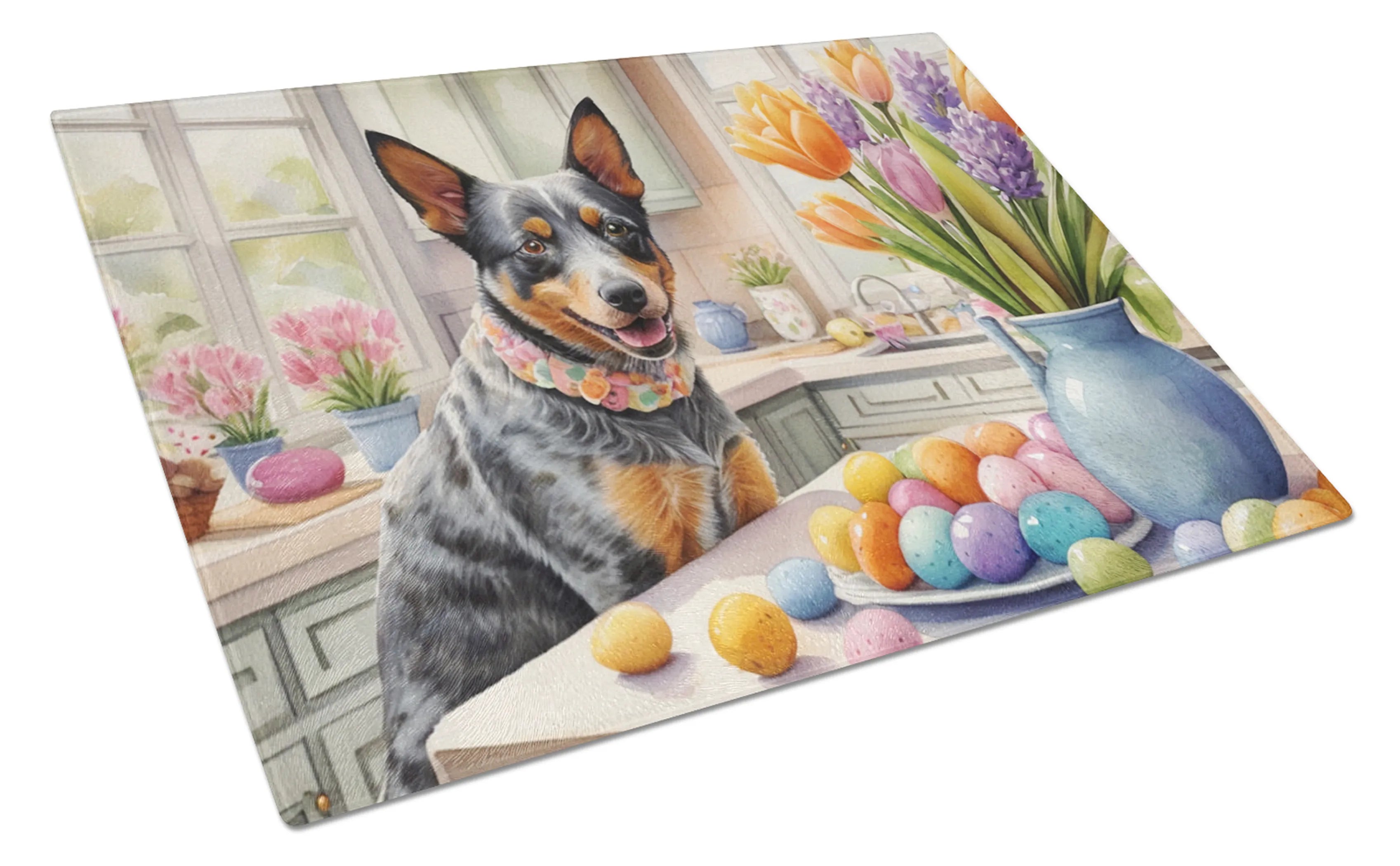 Decorating Easter Glass Cutting Board - Size: LARGE | Pack Of: 1 | Collection name: Decorating easter