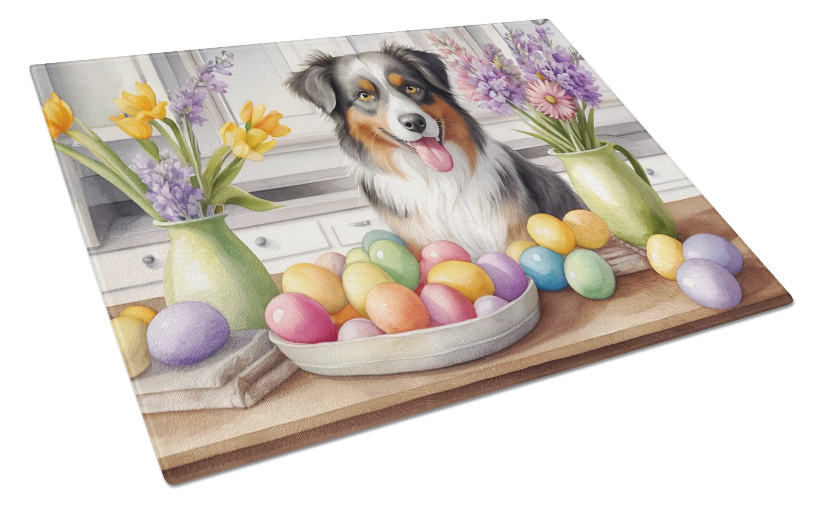 Decorating Easter Glass Cutting Board - Size: LARGE | Pack Of: 1 | Collection name: Decorating easter