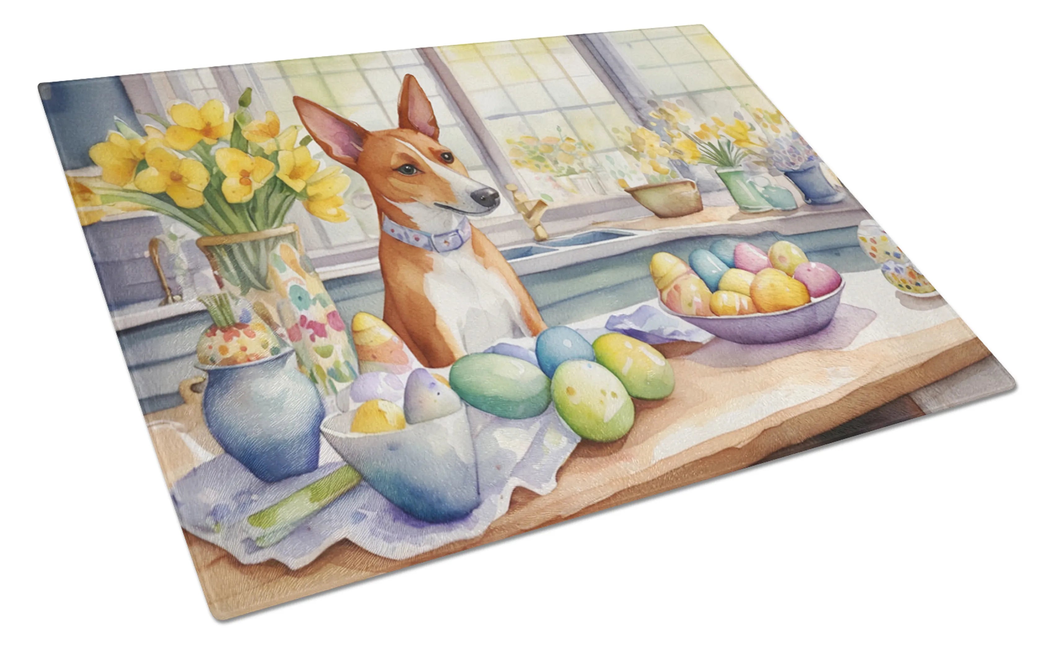 Decorating Easter Glass Cutting Board - Size: LARGE | Pack Of: 1 | Collection name: Decorating easter