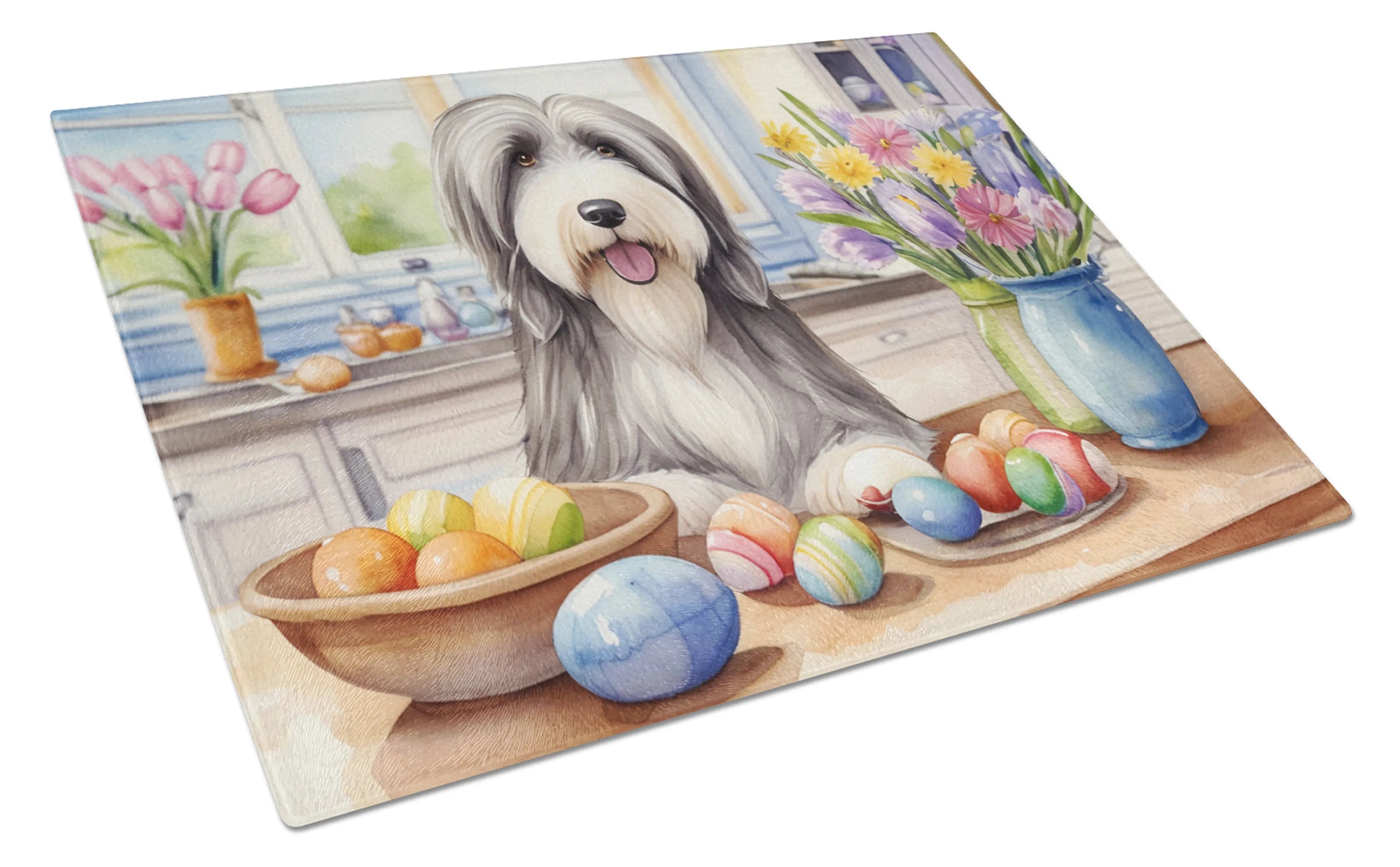 Decorating Easter Glass Cutting Board - Size: LARGE | Pack Of: 1 | Collection name: Decorating easter