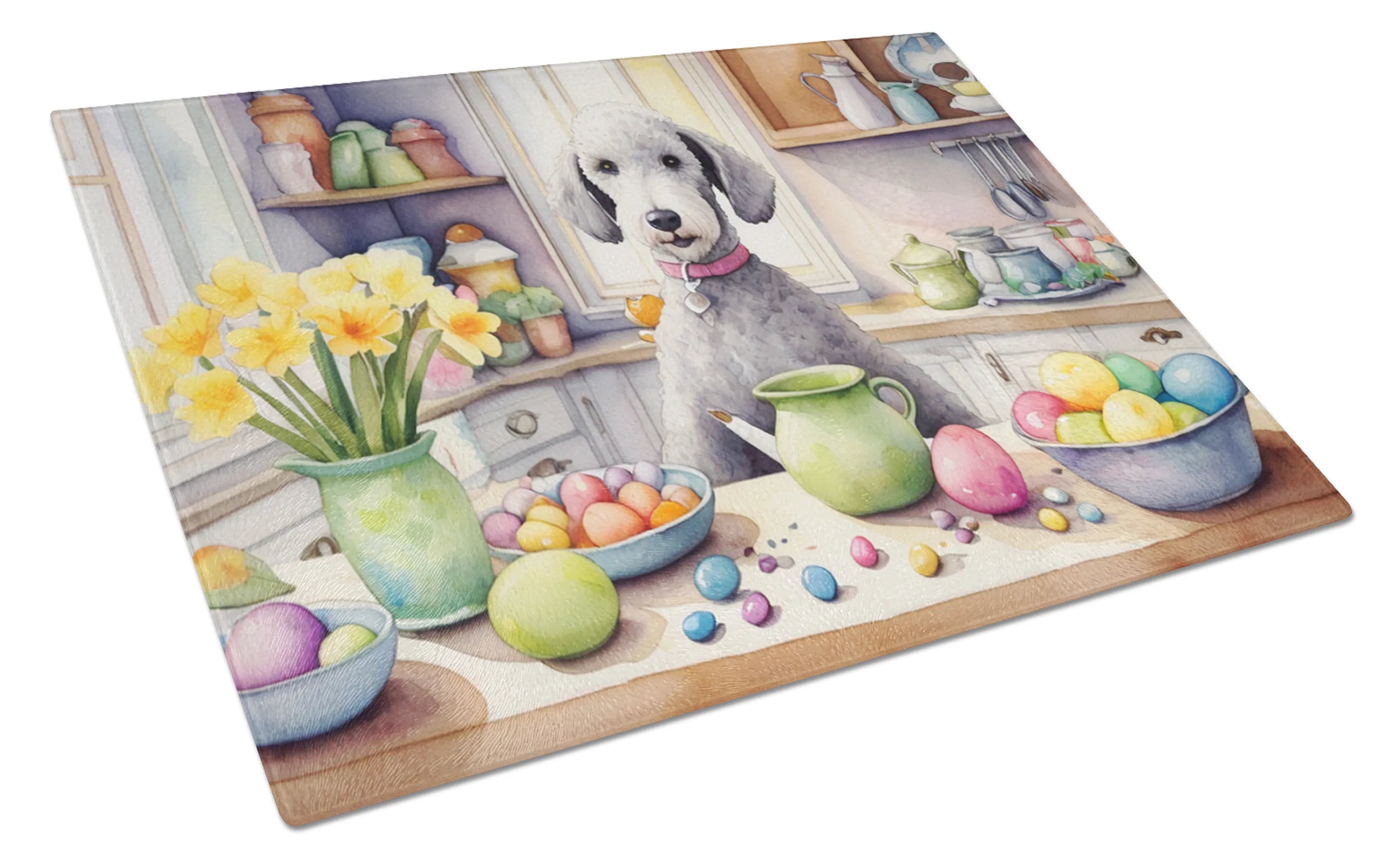 Decorating Easter Glass Cutting Board - Size: LARGE | Pack Of: 1 | Collection name: Decorating easter