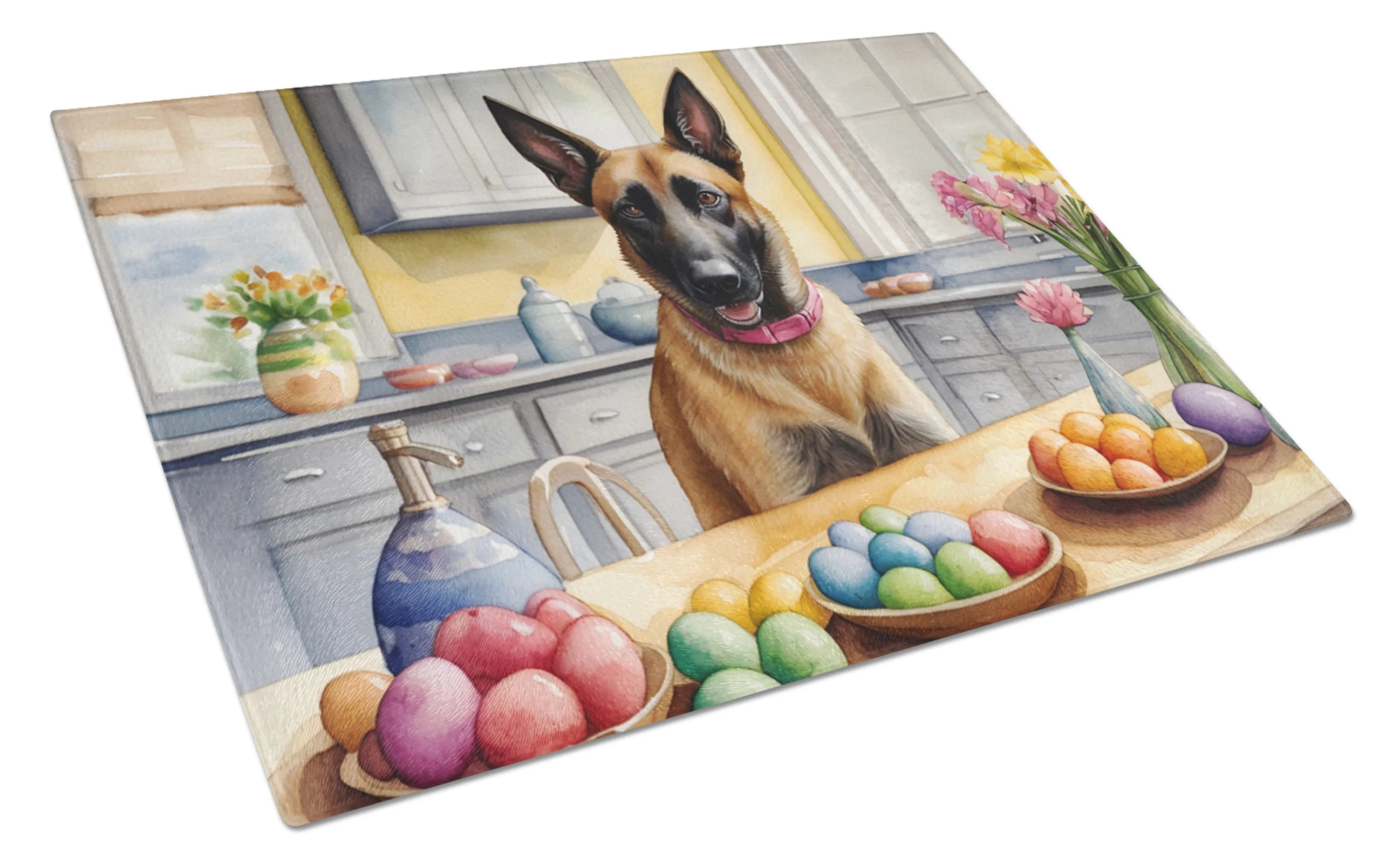 Decorating Easter Glass Cutting Board - Size: LARGE | Pack Of: 1 | Collection name: Decorating easter