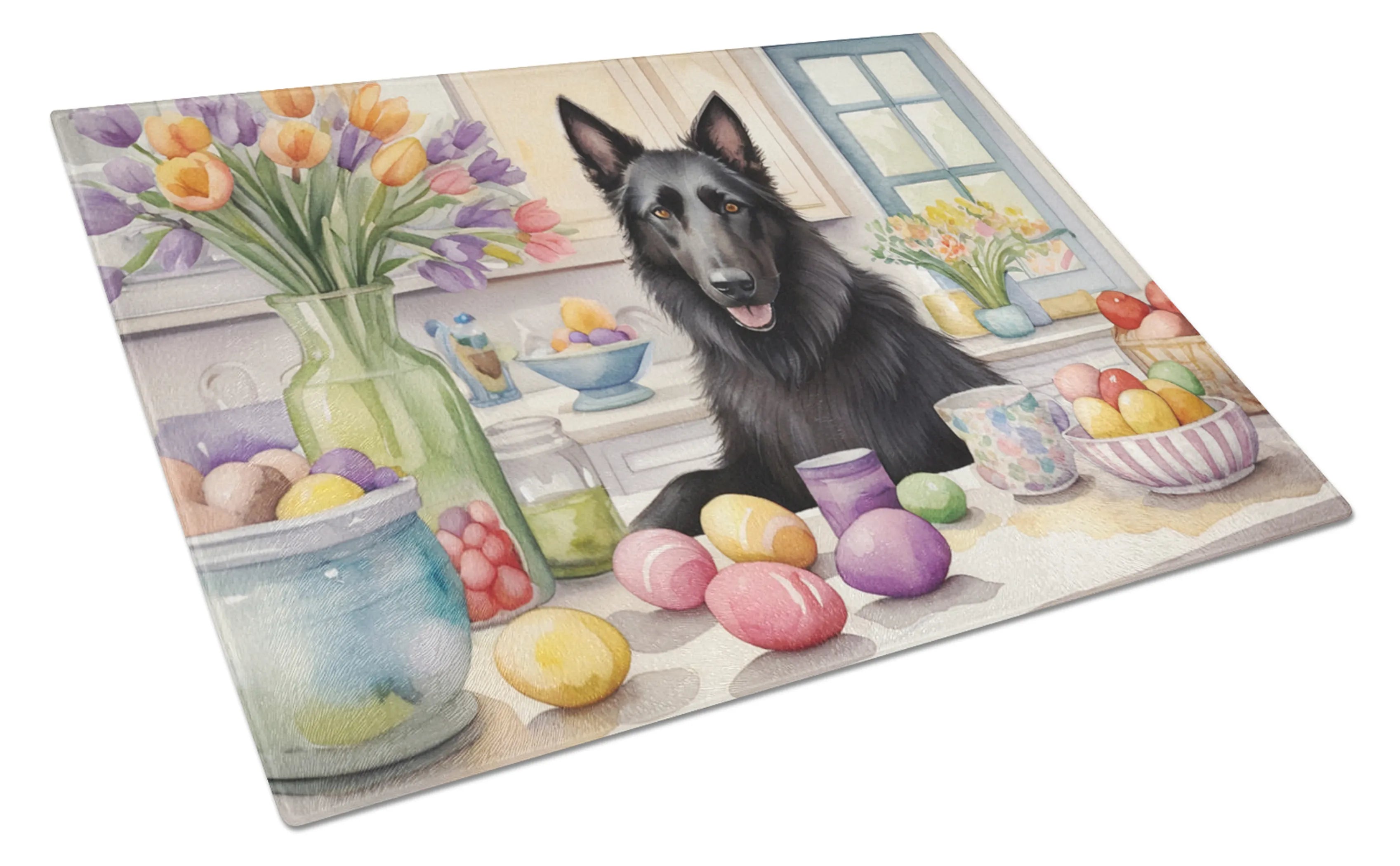 Decorating Easter Glass Cutting Board - Size: LARGE | Pack Of: 1 | Collection name: Decorating easter