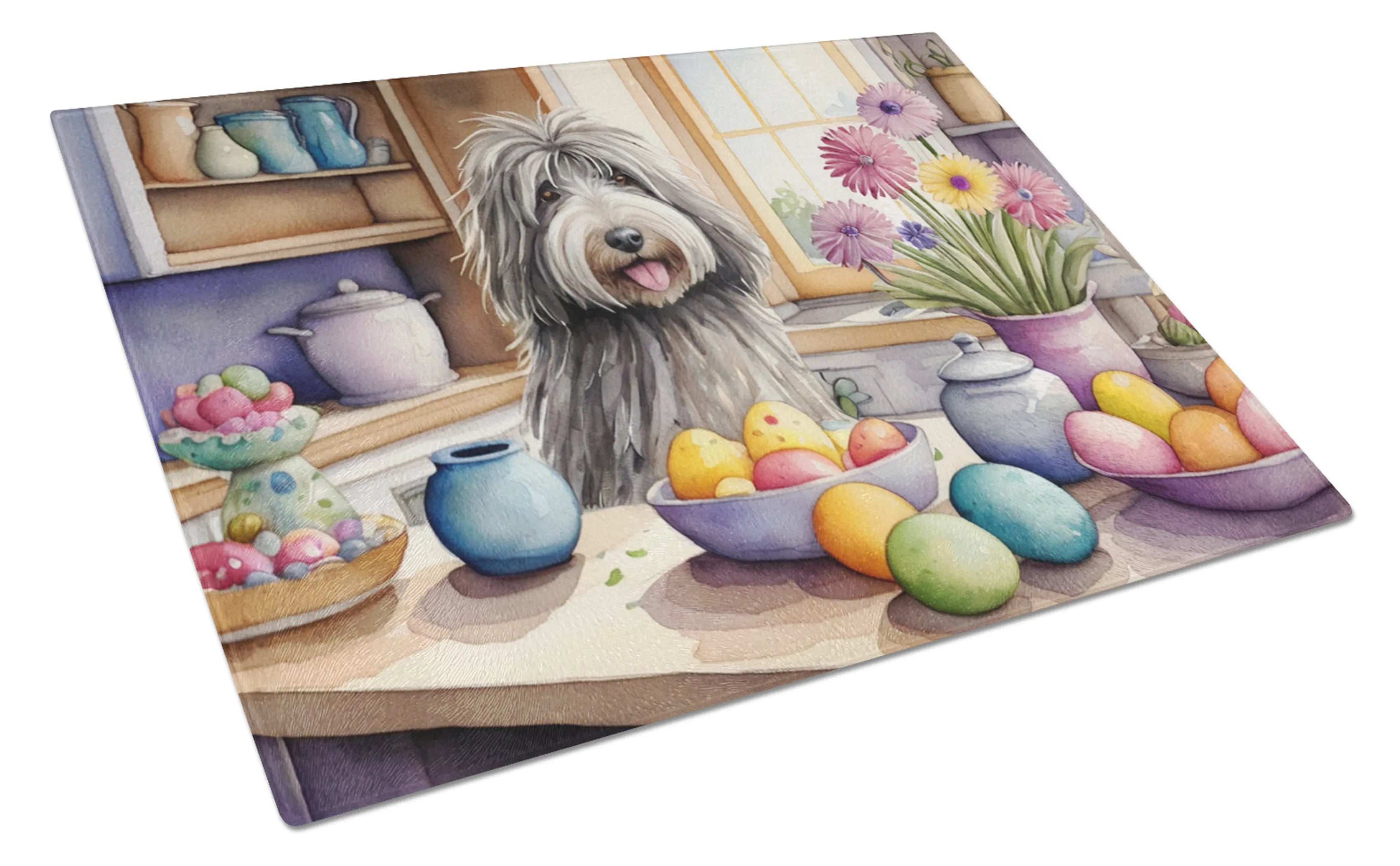 Decorating Easter Glass Cutting Board - Size: LARGE | Pack Of: 1 | Collection name: Decorating easter