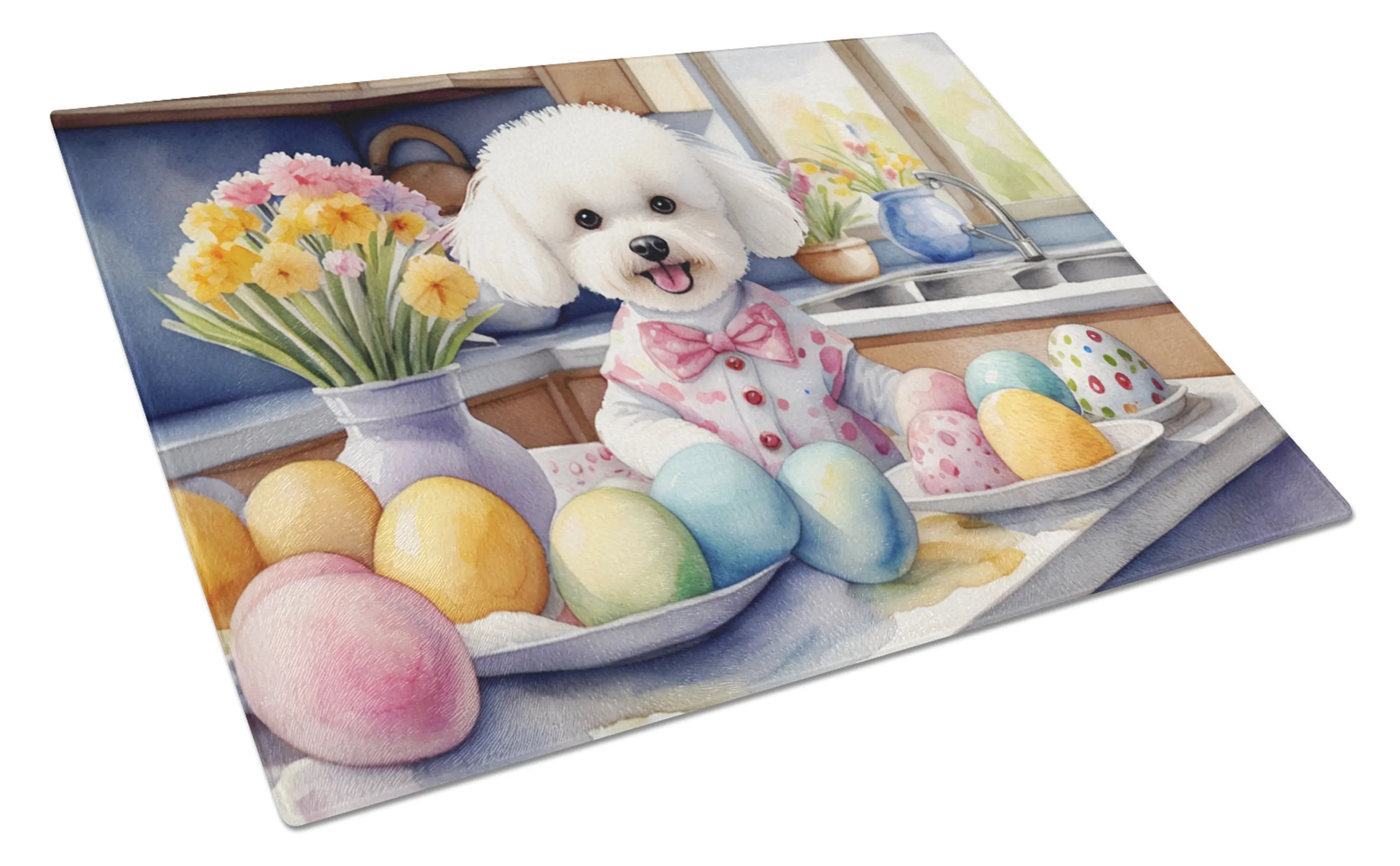 Decorating Easter Glass Cutting Board - Size: LARGE | Pack Of: 1 | Collection name: Decorating easter