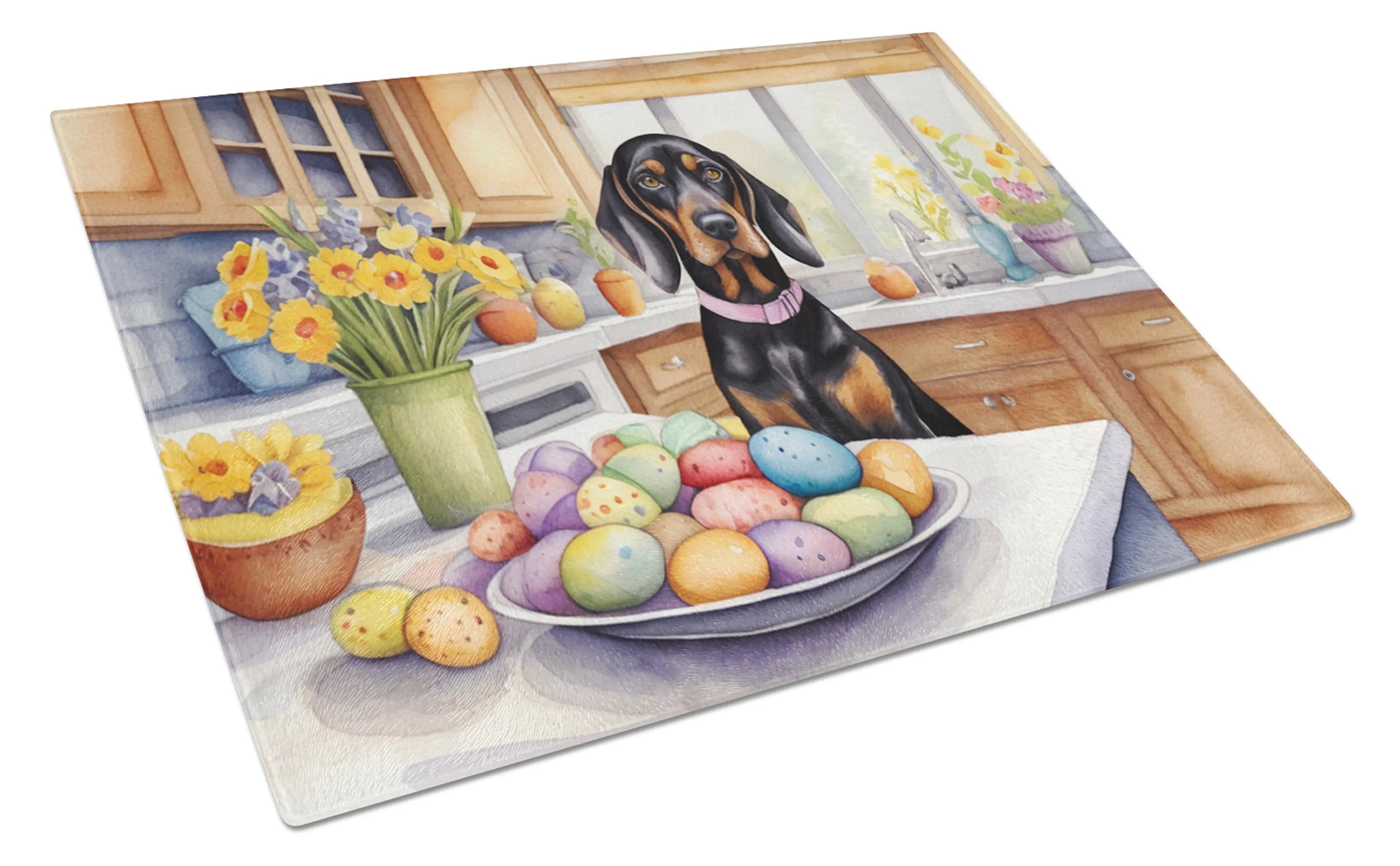 Decorating Easter Glass Cutting Board - Size: LARGE | Pack Of: 1 | Collection name: Decorating easter