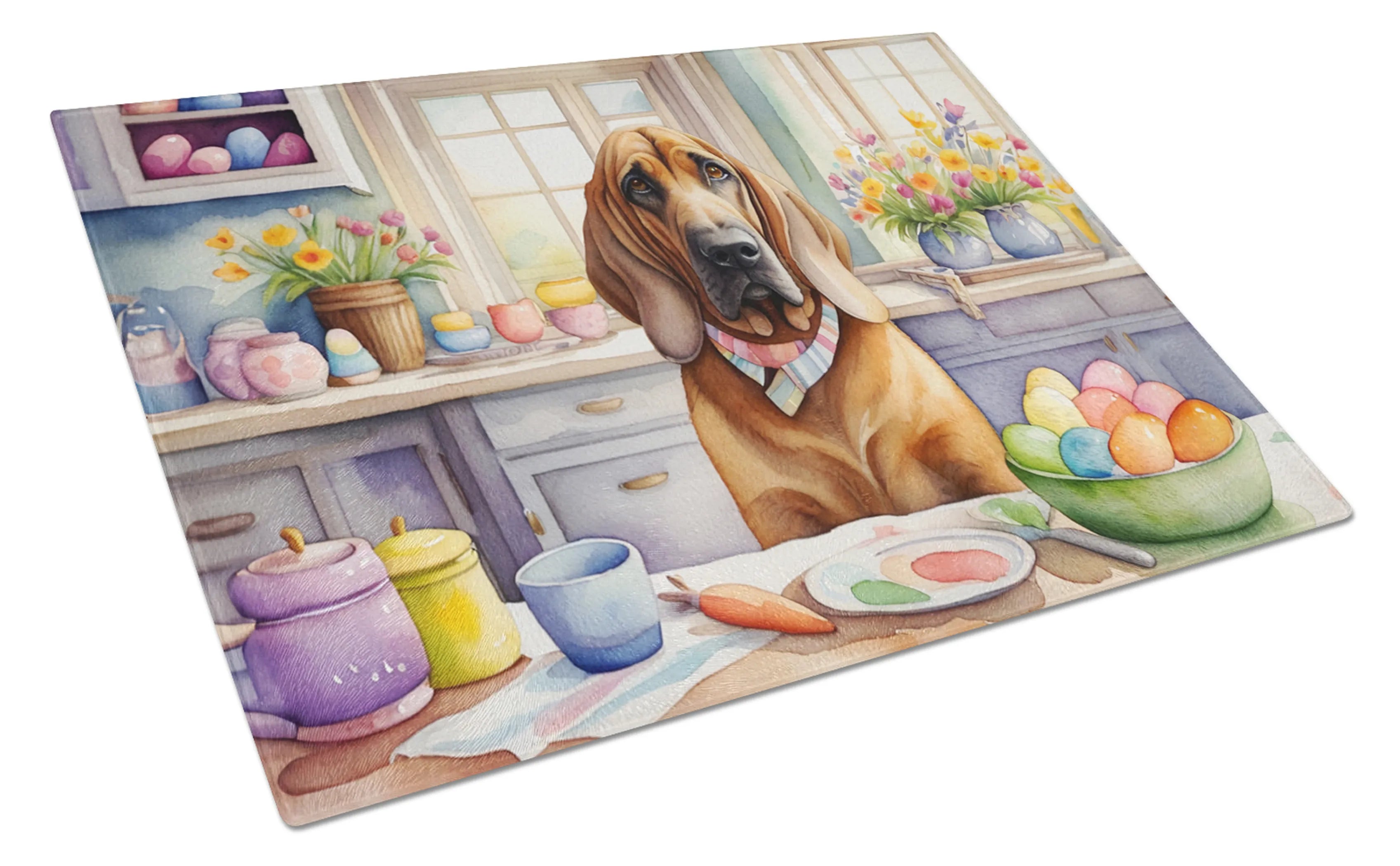 Decorating Easter Glass Cutting Board - Size: LARGE | Pack Of: 1 | Collection name: Decorating easter