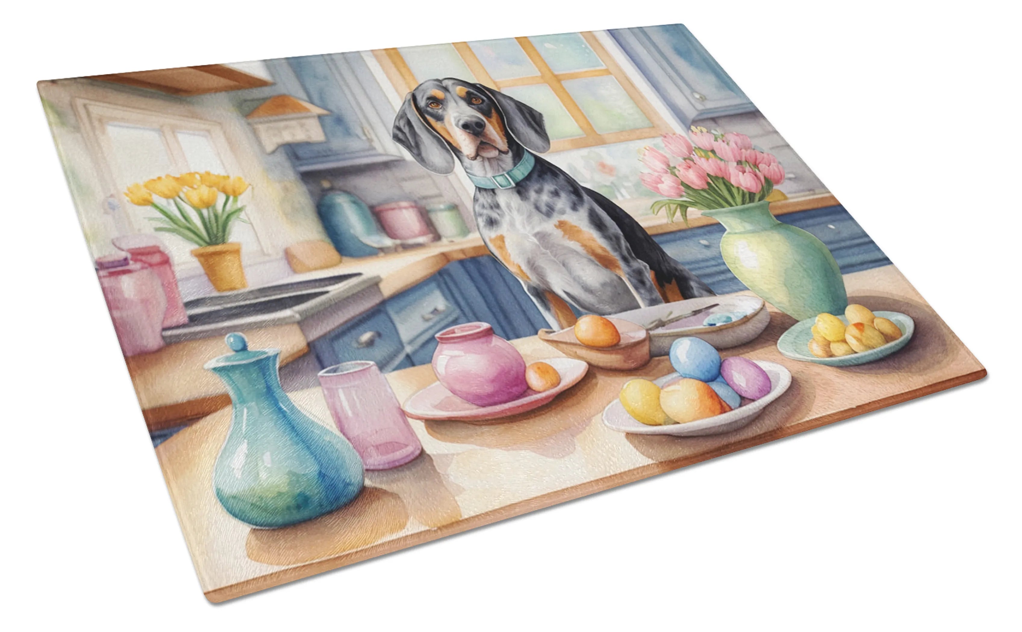 Decorating Easter Glass Cutting Board - Size: LARGE | Pack Of: 1 | Collection name: Decorating easter