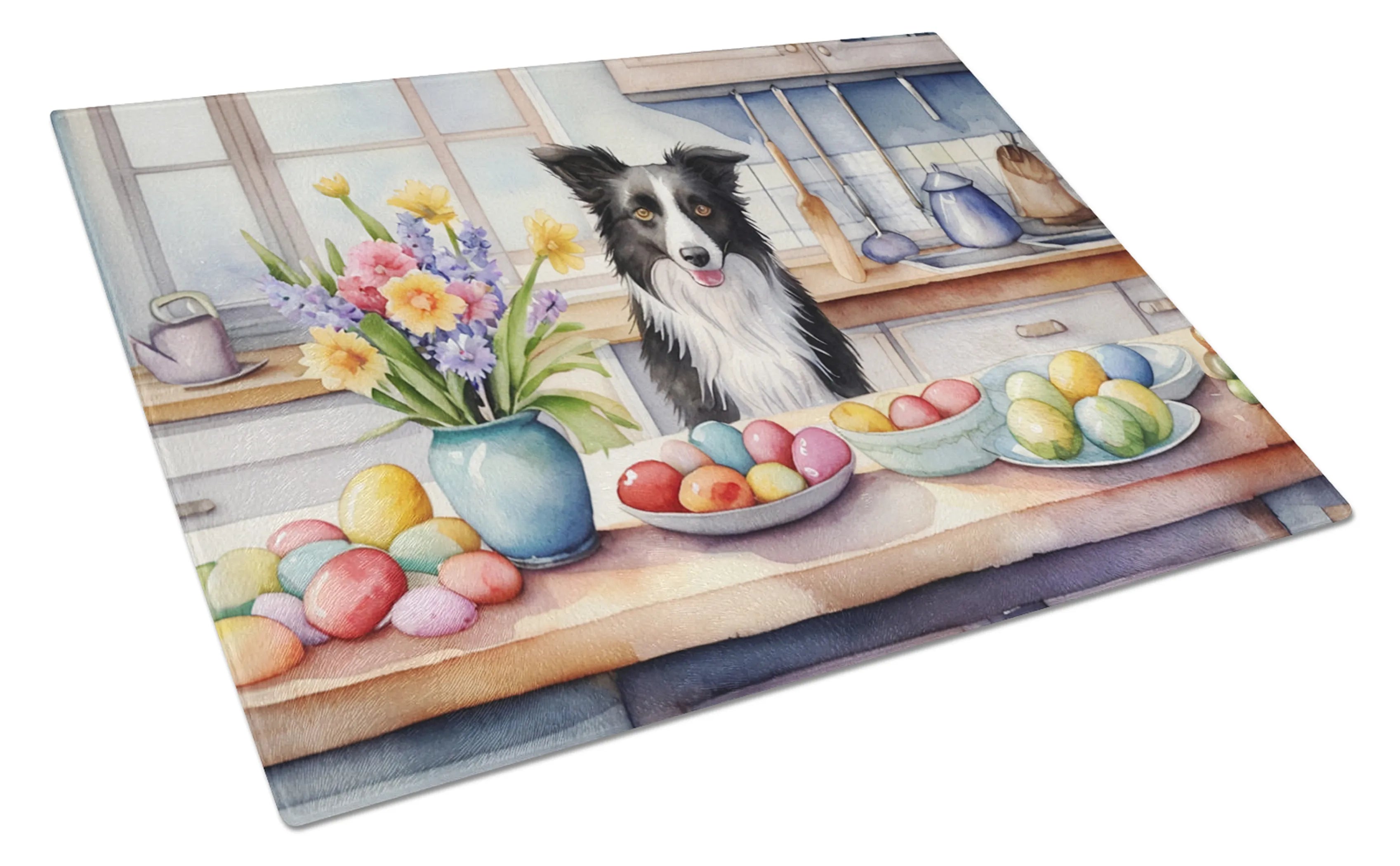 Decorating Easter Glass Cutting Board - Size: LARGE | Pack Of: 1 | Collection name: Decorating easter