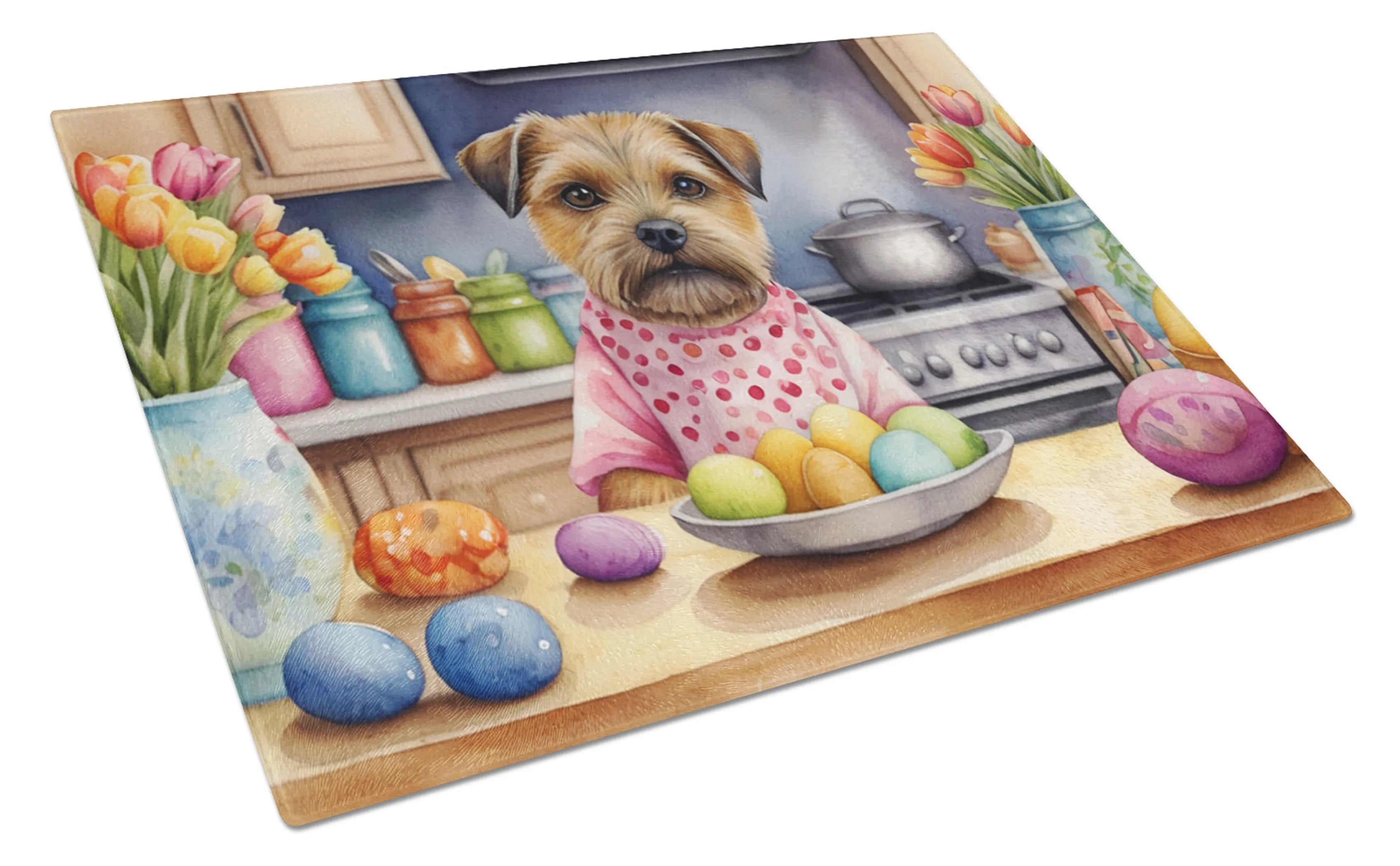 Decorating Easter Glass Cutting Board - Size: LARGE | Pack Of: 1 | Collection name: Decorating easter