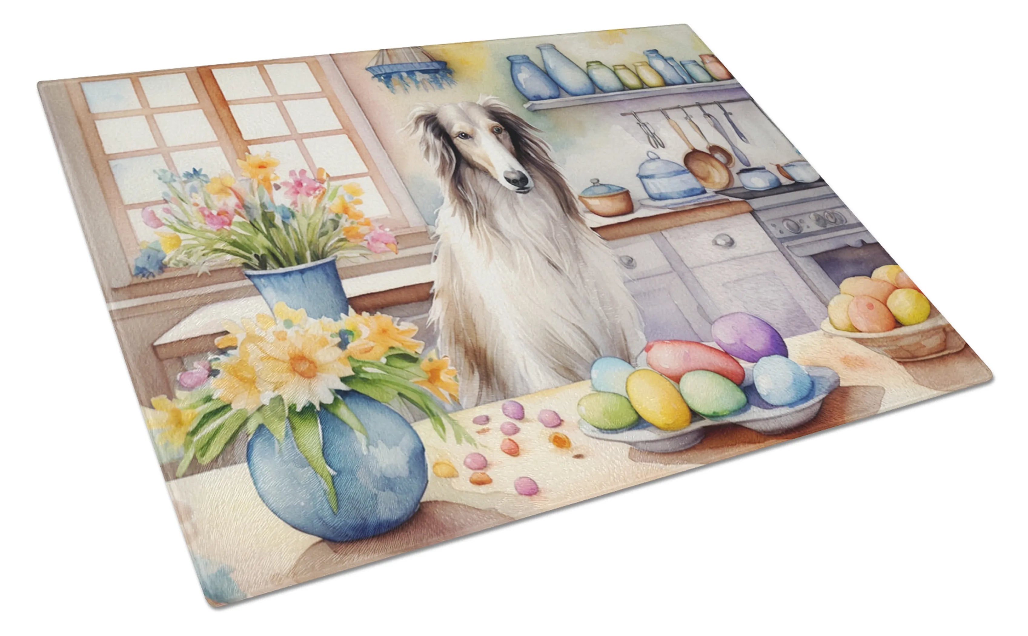 Decorating Easter Glass Cutting Board - Size: LARGE | Pack Of: 1 | Collection name: Decorating easter