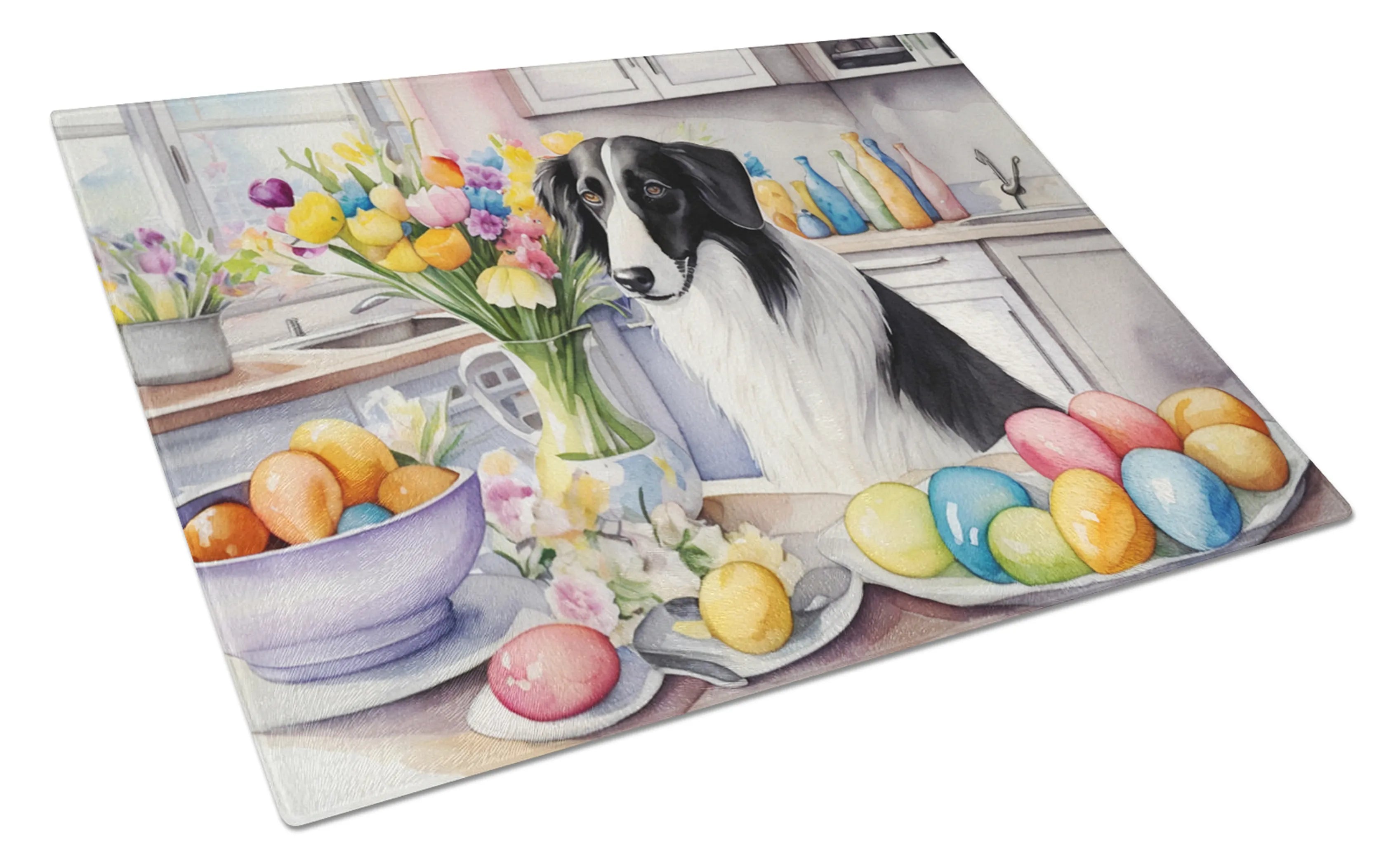 Decorating Easter Glass Cutting Board - Size: LARGE | Pack Of: 1 | Collection name: Decorating easter