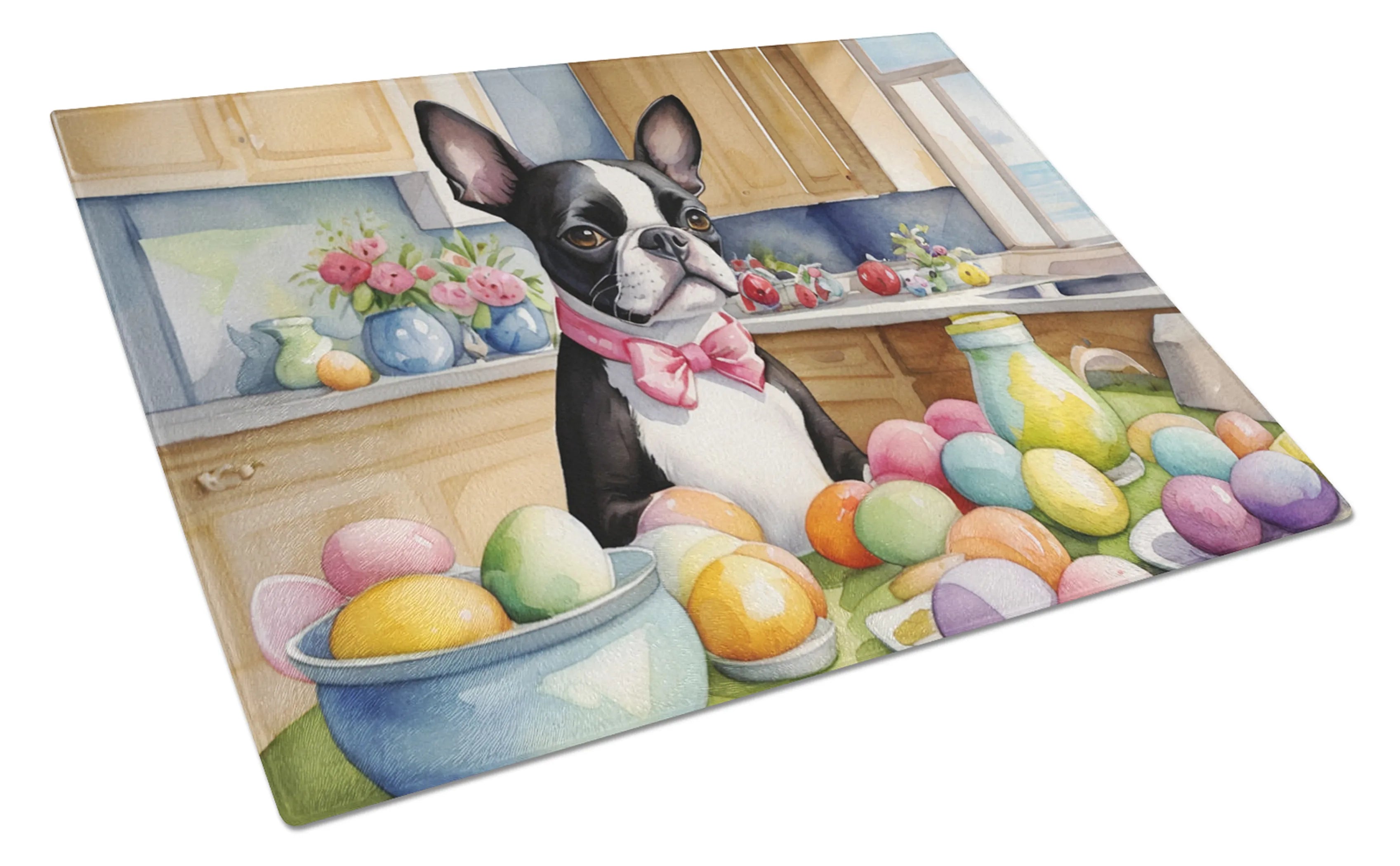 Decorating Easter Glass Cutting Board - Size: LARGE | Pack Of: 1 | Collection name: Decorating easter