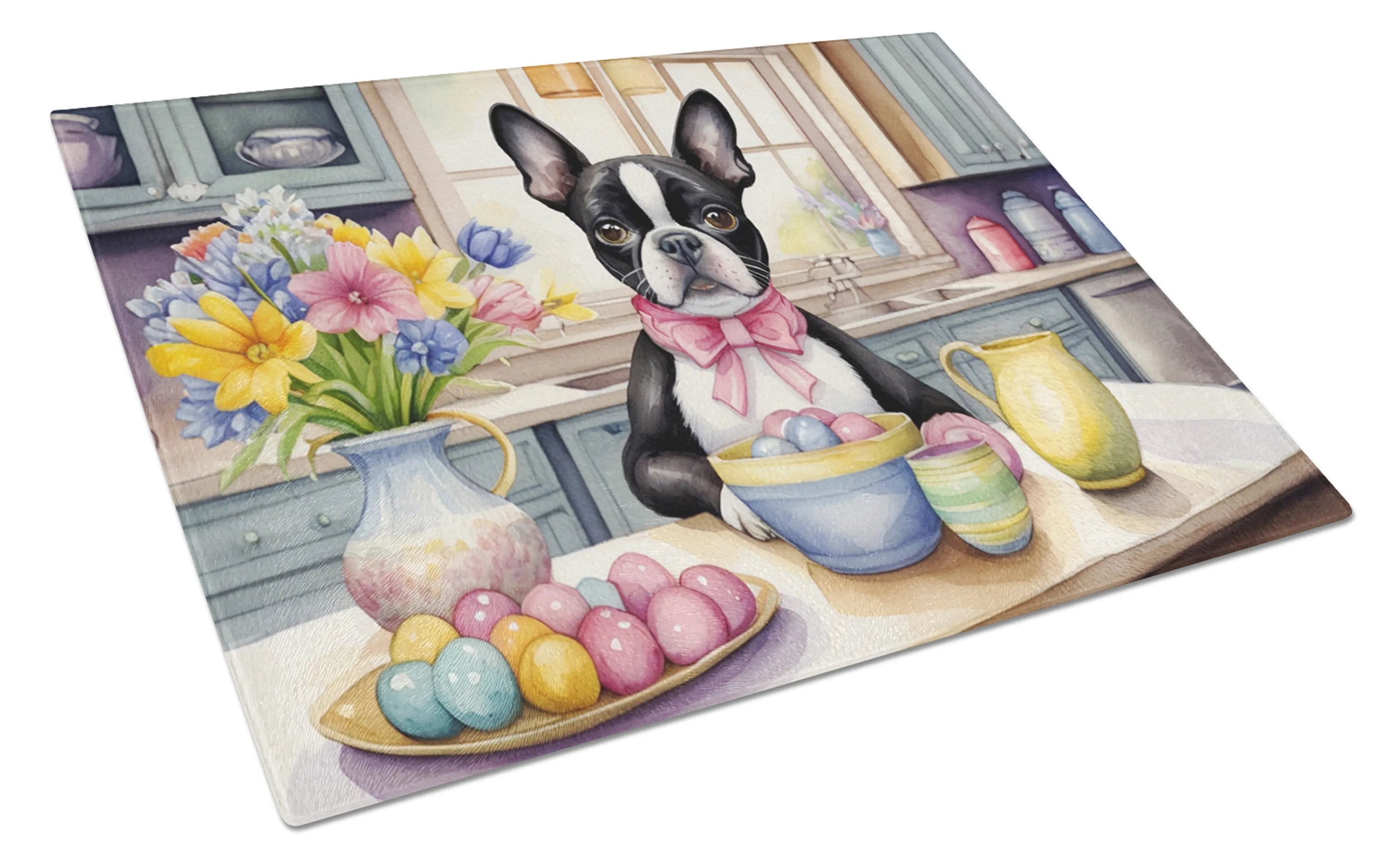 Decorating Easter Glass Cutting Board - Size: LARGE | Pack Of: 1 | Collection name: Decorating easter