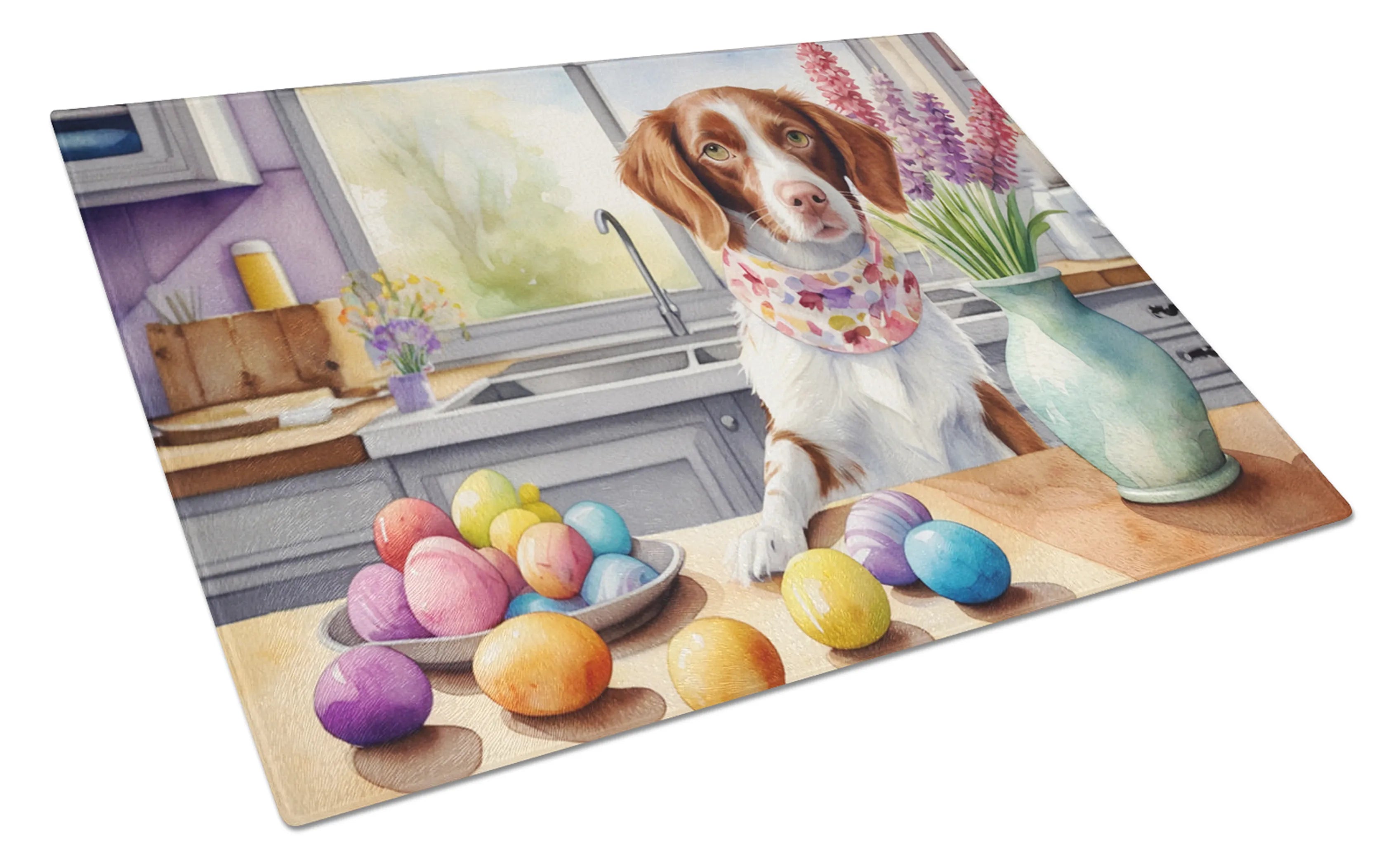 Decorating Easter Glass Cutting Board - Size: LARGE | Pack Of: 1 | Collection name: Decorating easter