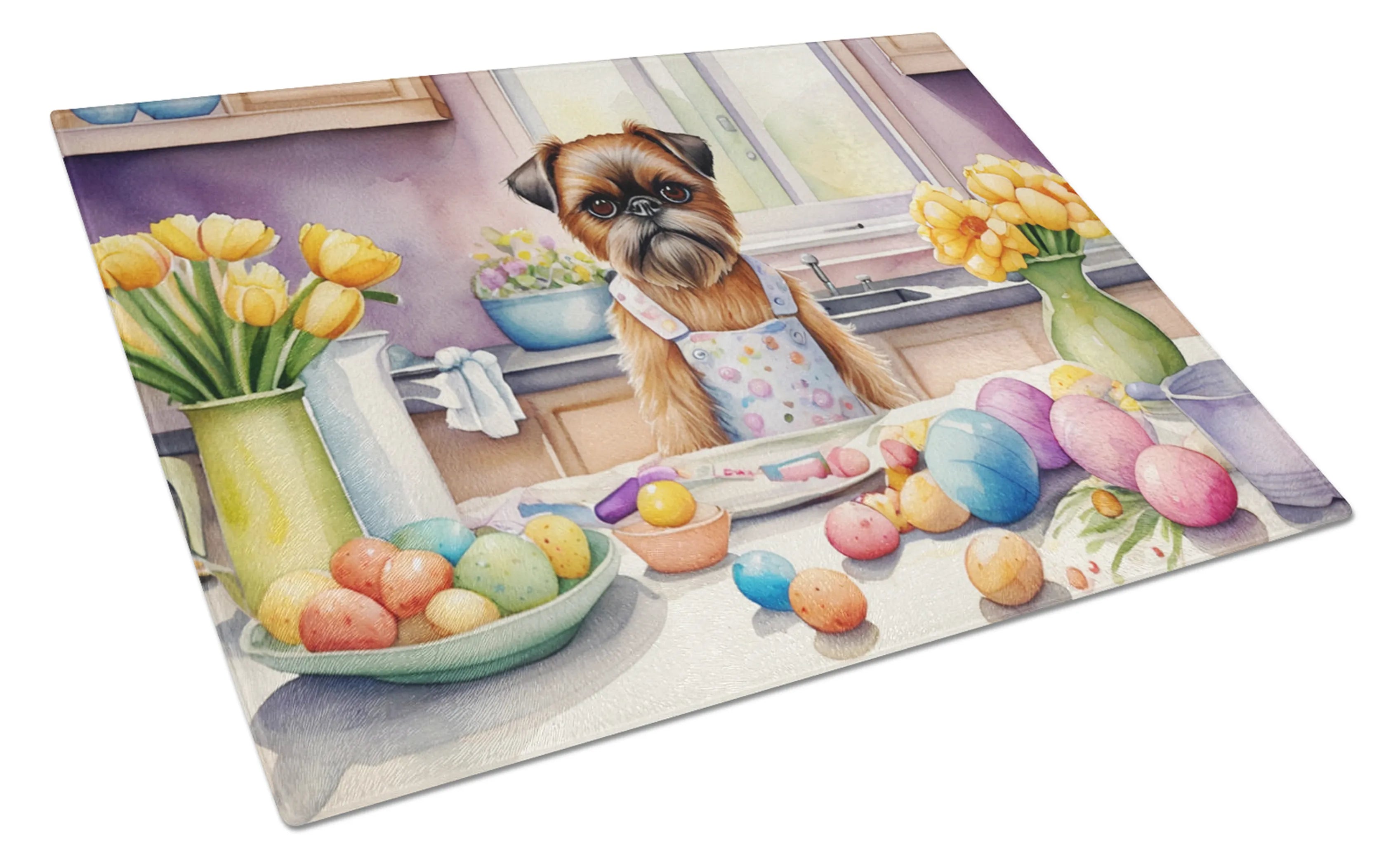 Decorating Easter Glass Cutting Board - Size: LARGE | Pack Of: 1 | Collection name: Decorating easter