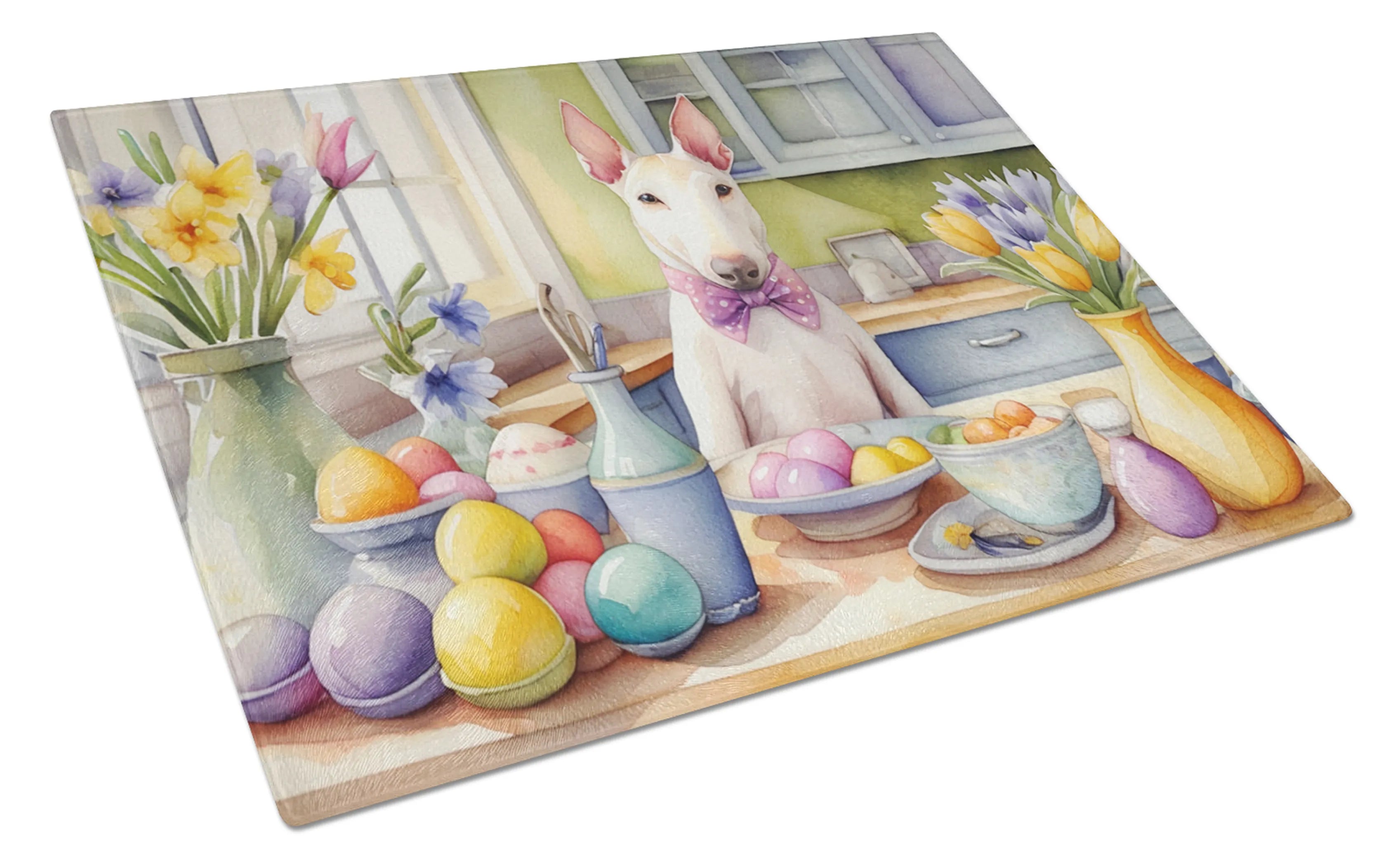 Decorating Easter Glass Cutting Board - Size: LARGE | Pack Of: 1 | Collection name: Decorating easter