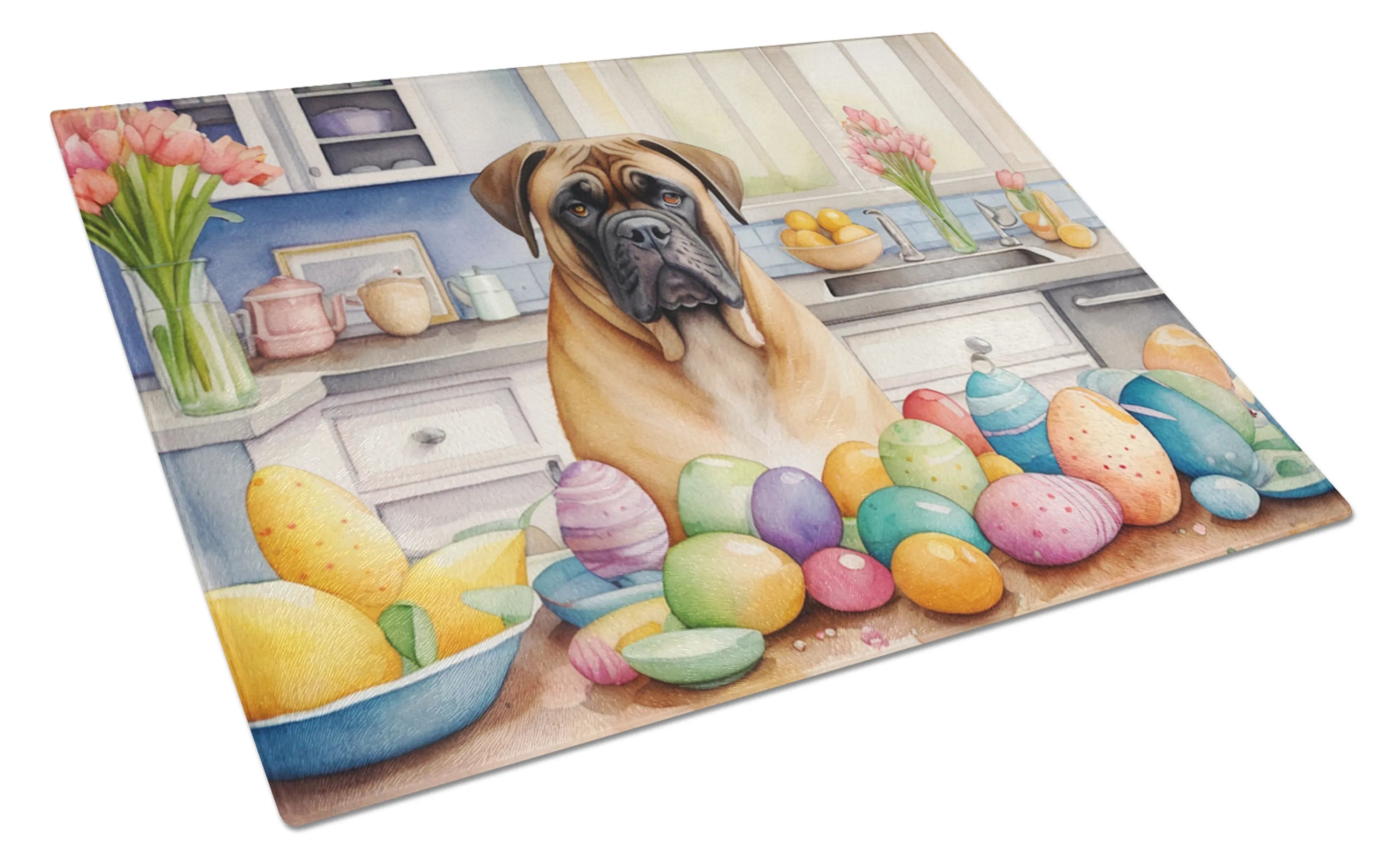Decorating Easter Glass Cutting Board - Size: LARGE | Pack Of: 1 | Collection name: Decorating easter