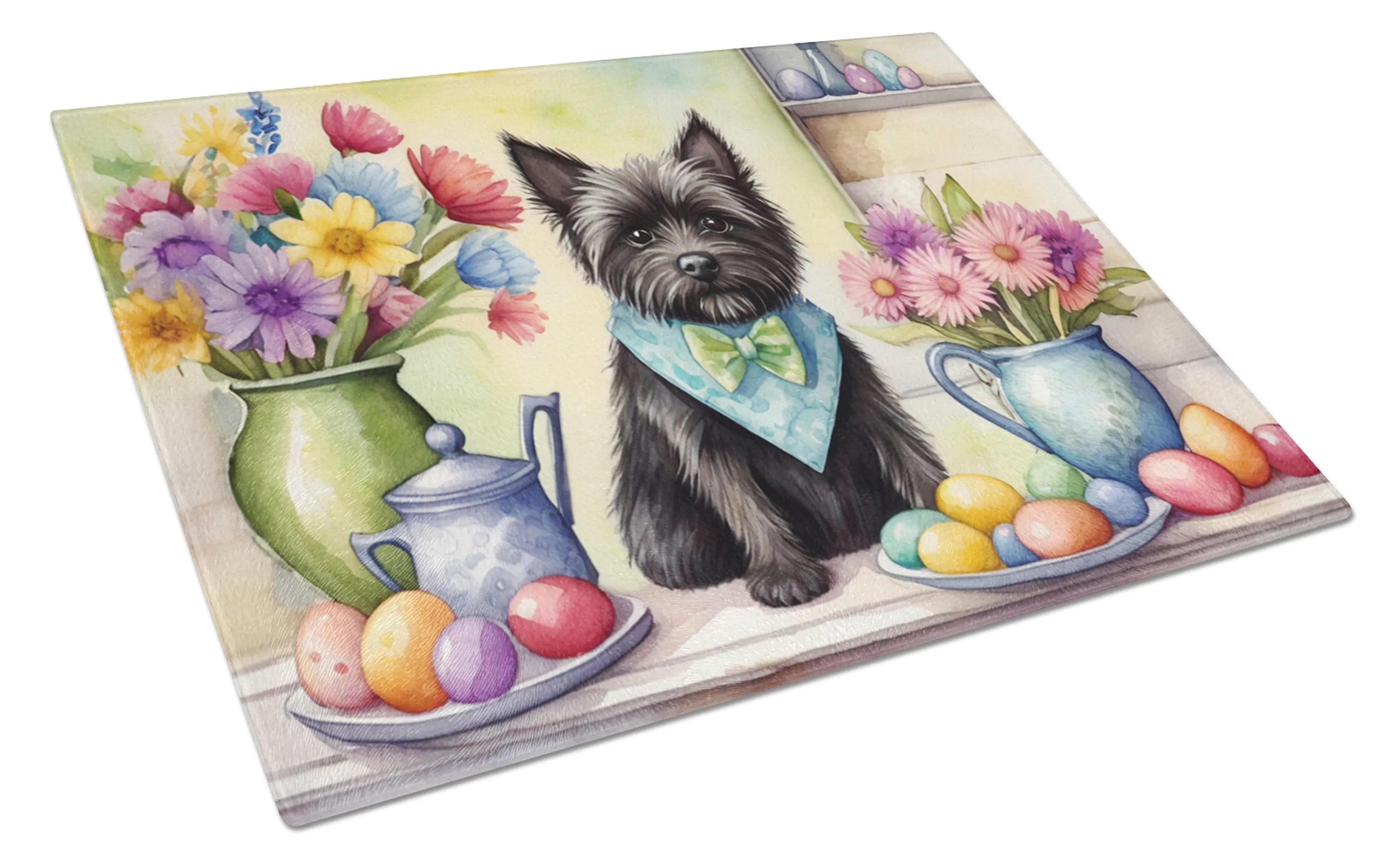 Decorating Easter Glass Cutting Board - Size: LARGE | Pack Of: 1 | Collection name: Decorating easter